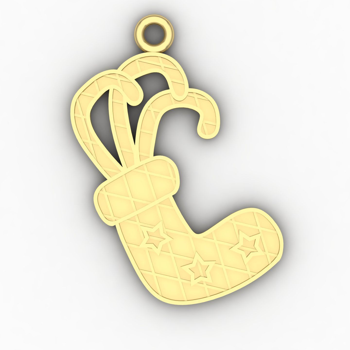 Christmas stocking Pendant 01 3D print model_3