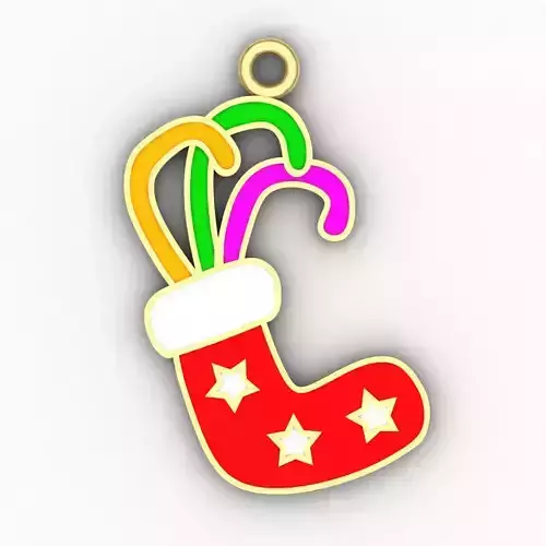 Christmas stocking Pendant 01 3D print model