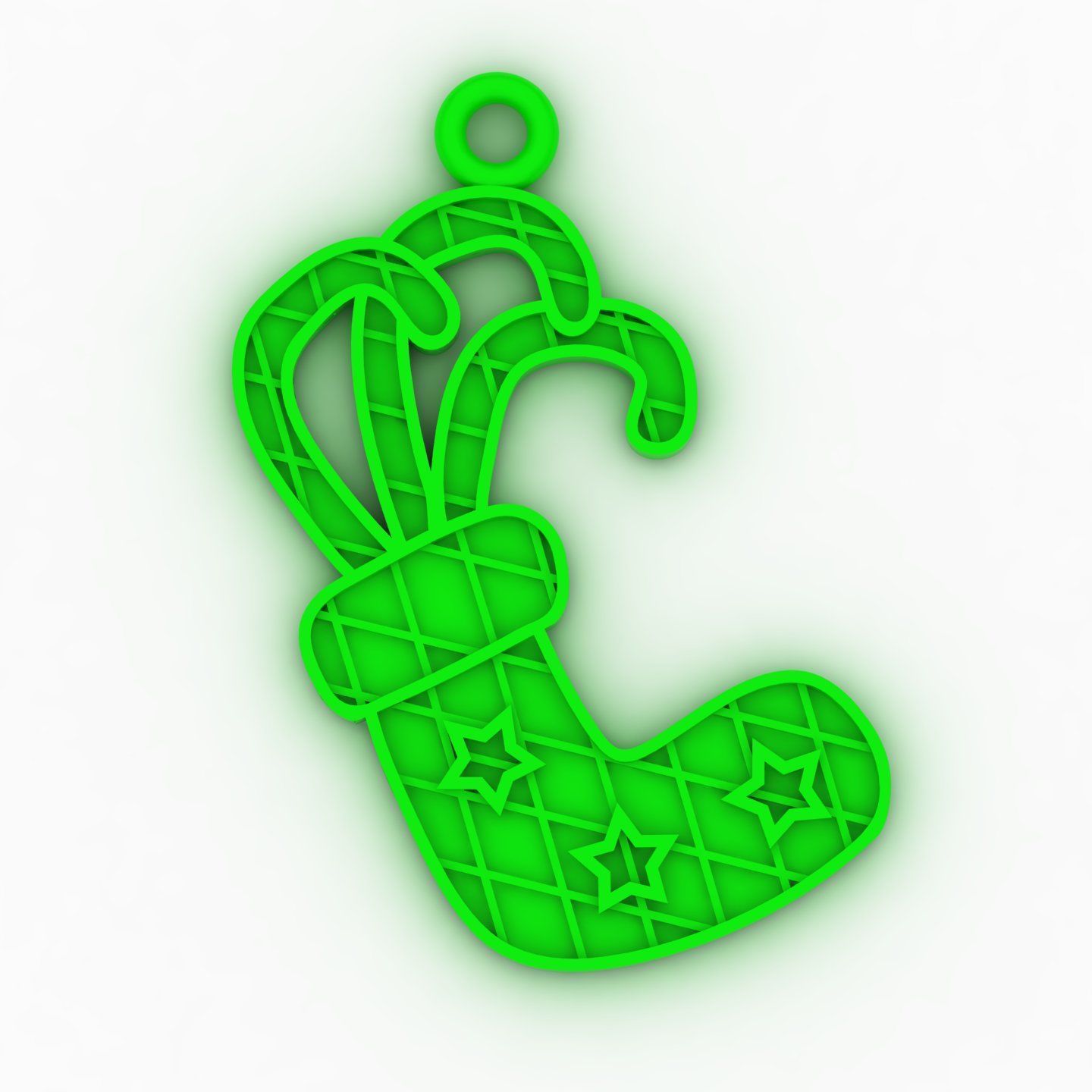 Christmas stocking Pendant 01 3D print model_6