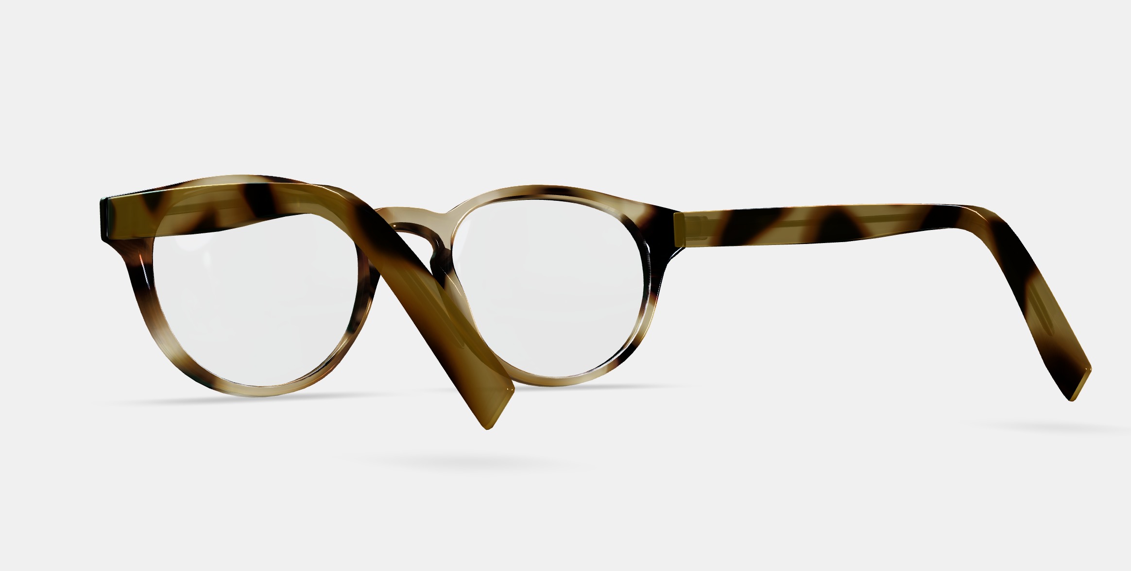 Percey Eyeglasses in Striped Sassafras 3D model_2