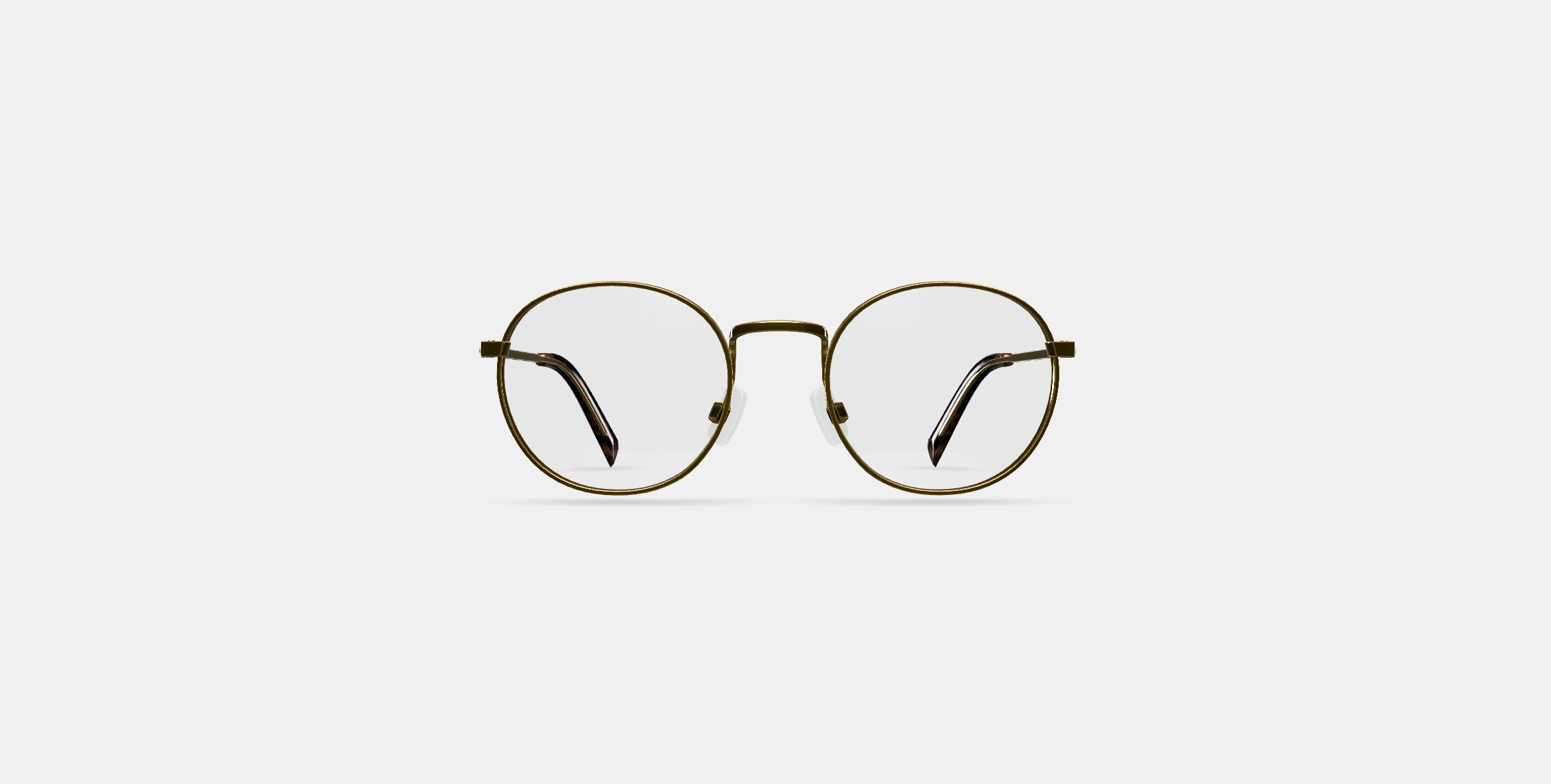 Simon Eyeglasses in Polished Gold 3D model_10