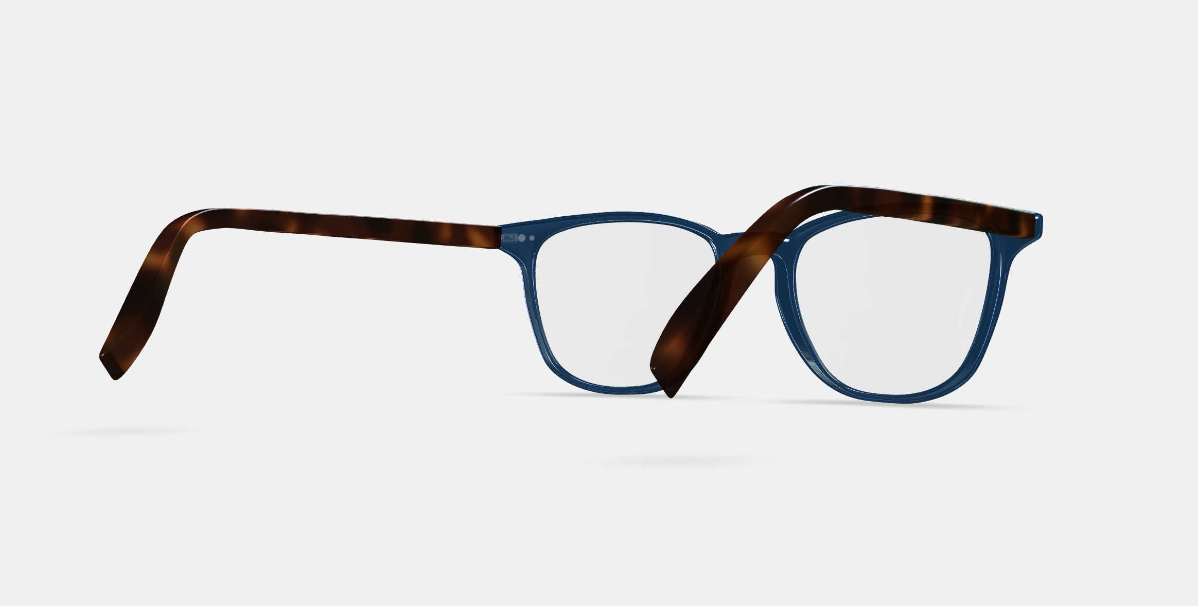 Dawson Eyeglasses in Azure Crystal with Oak Barrel 3D model_7