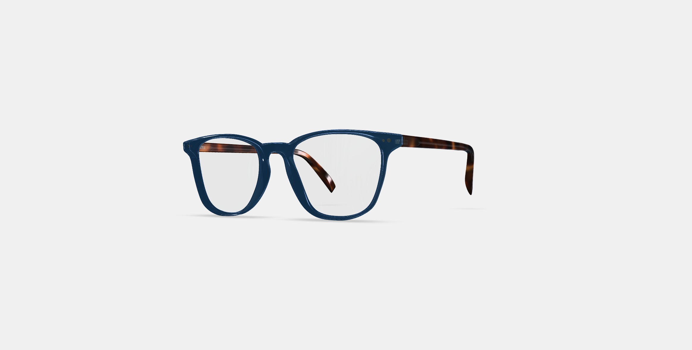 Dawson Eyeglasses in Azure Crystal with Oak Barrel 3D model_12