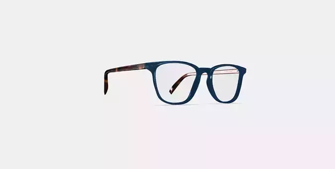 Dawson Eyeglasses in Azure Crystal with Oak Barrel