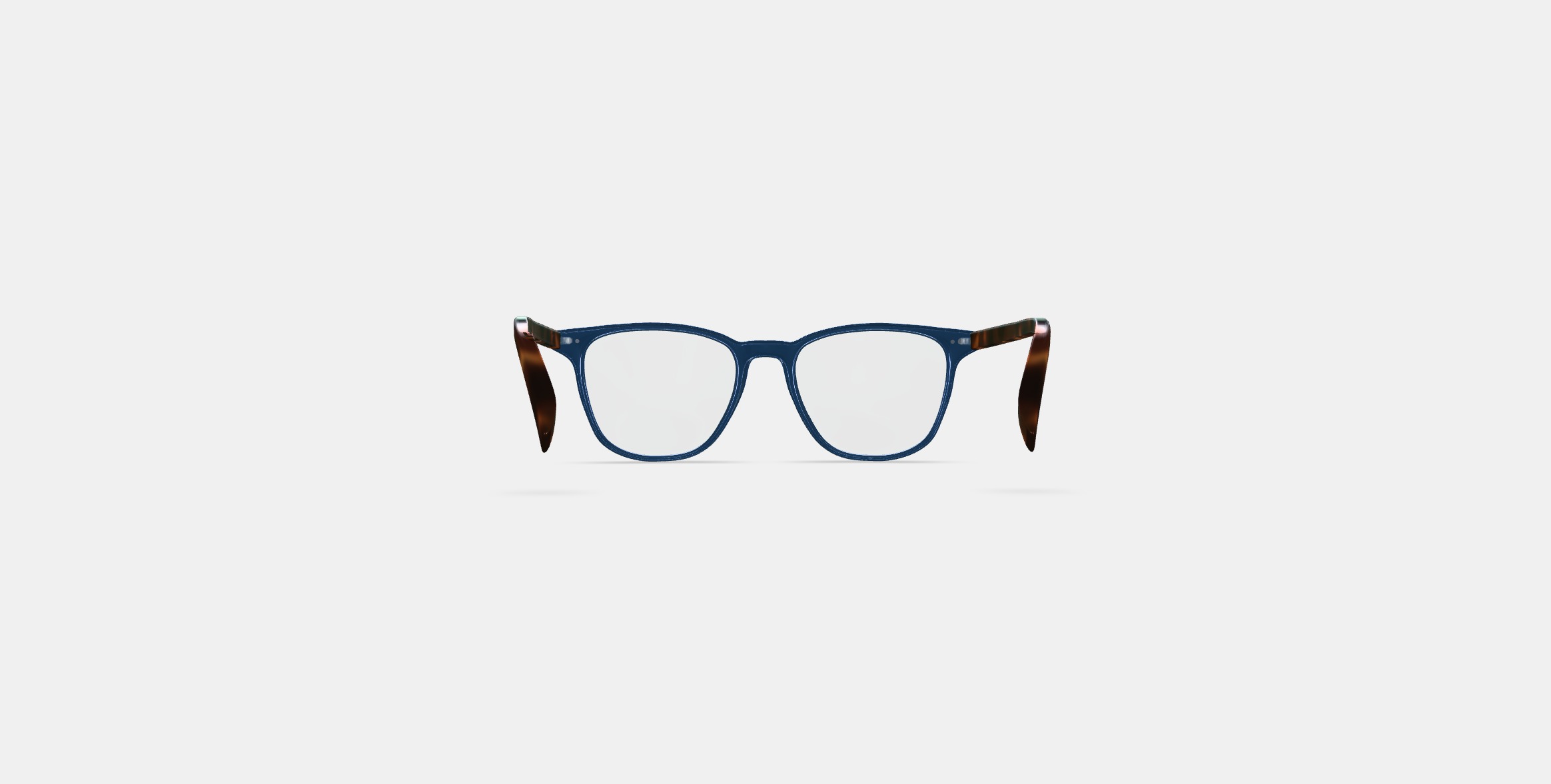 Dawson Eyeglasses in Azure Crystal with Oak Barrel 3D model_14