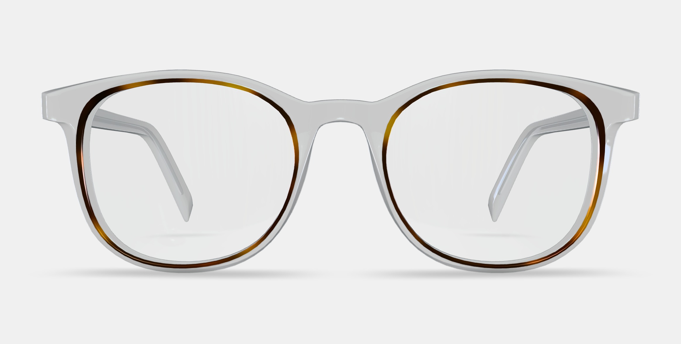 Durand Eyeglasses in Crystal with Oak Barrel 3D model_11