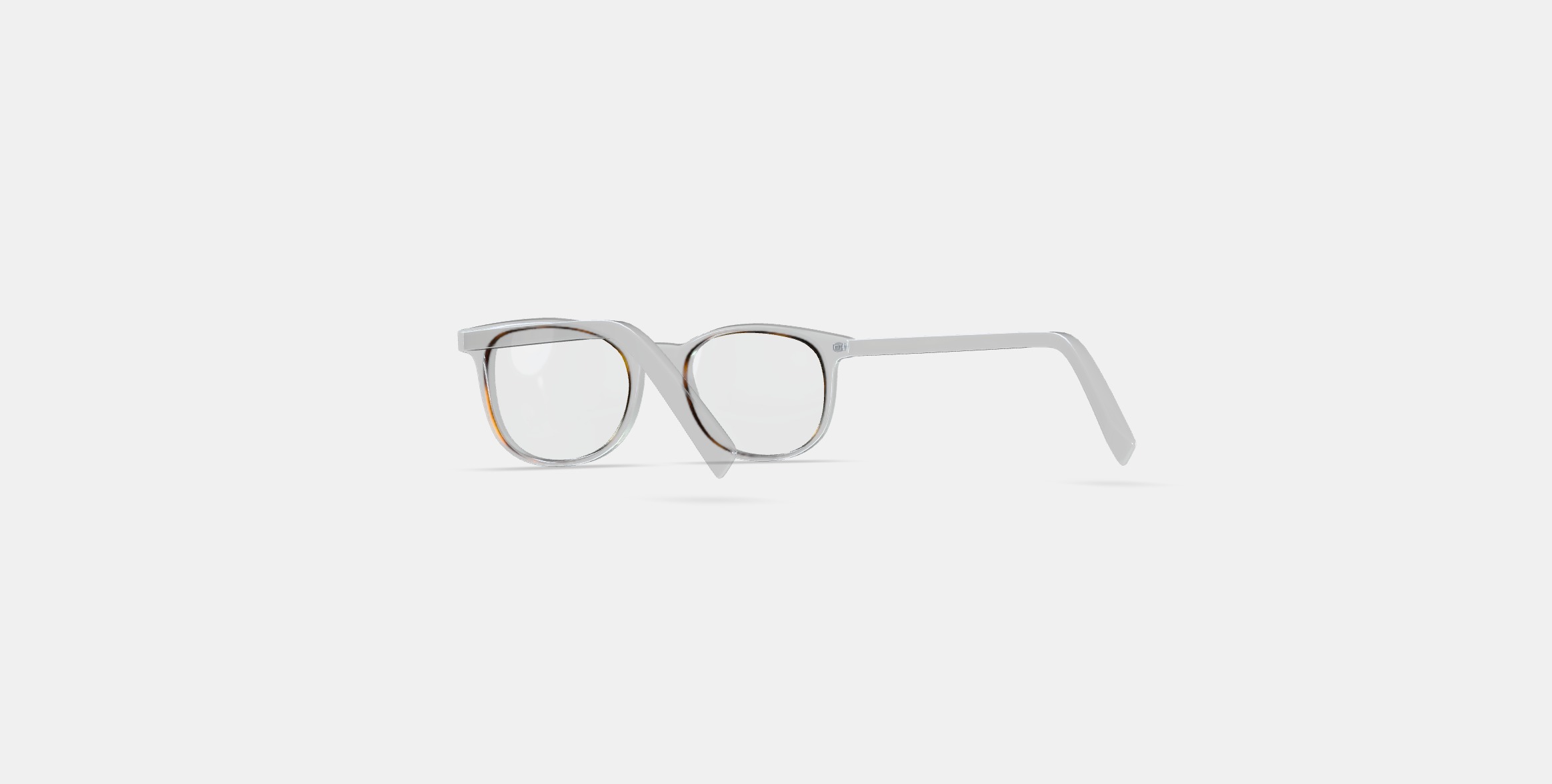 Durand Eyeglasses in Crystal with Oak Barrel 3D model_16