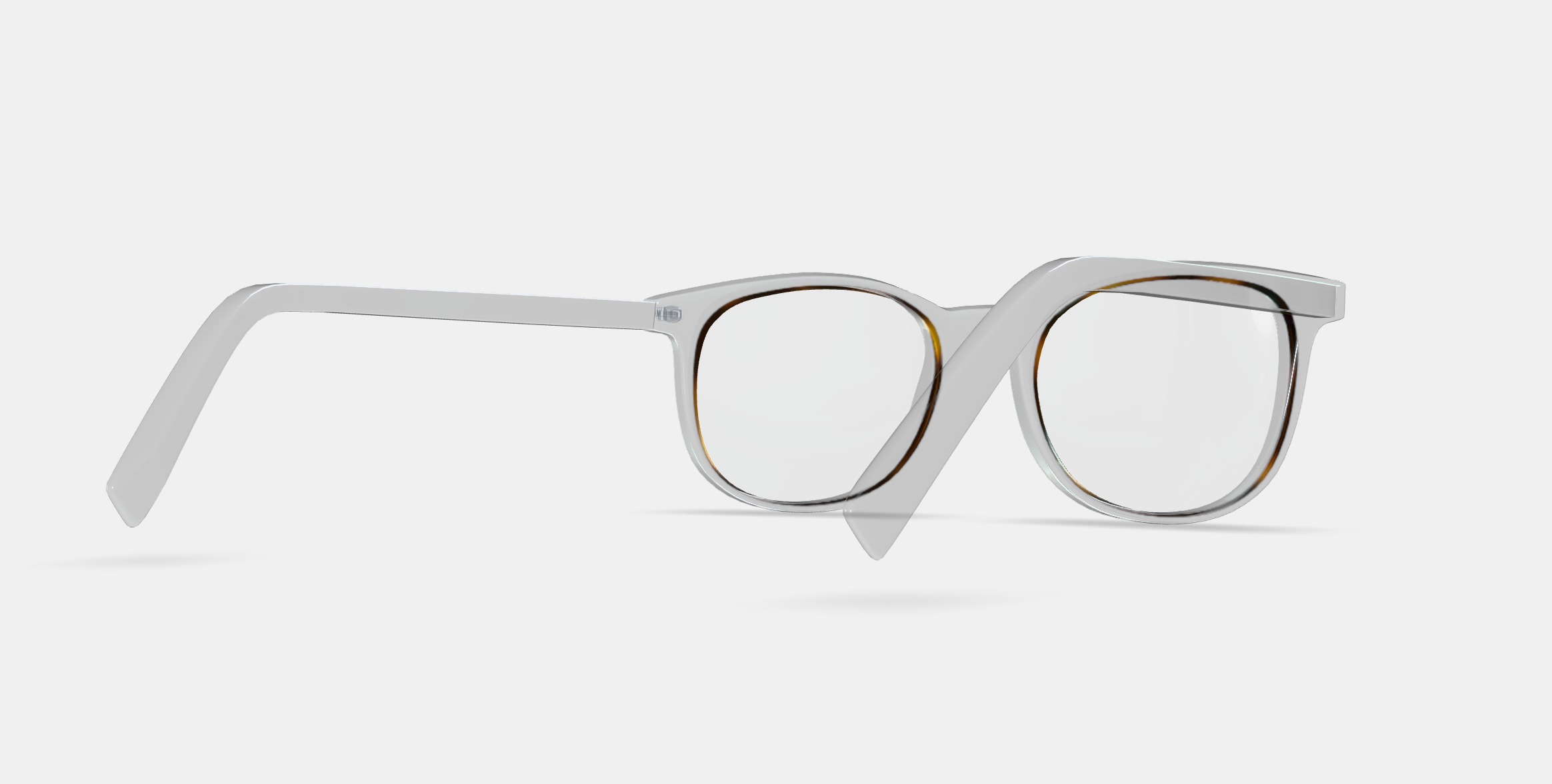 Durand Eyeglasses in Crystal with Oak Barrel 3D model_6