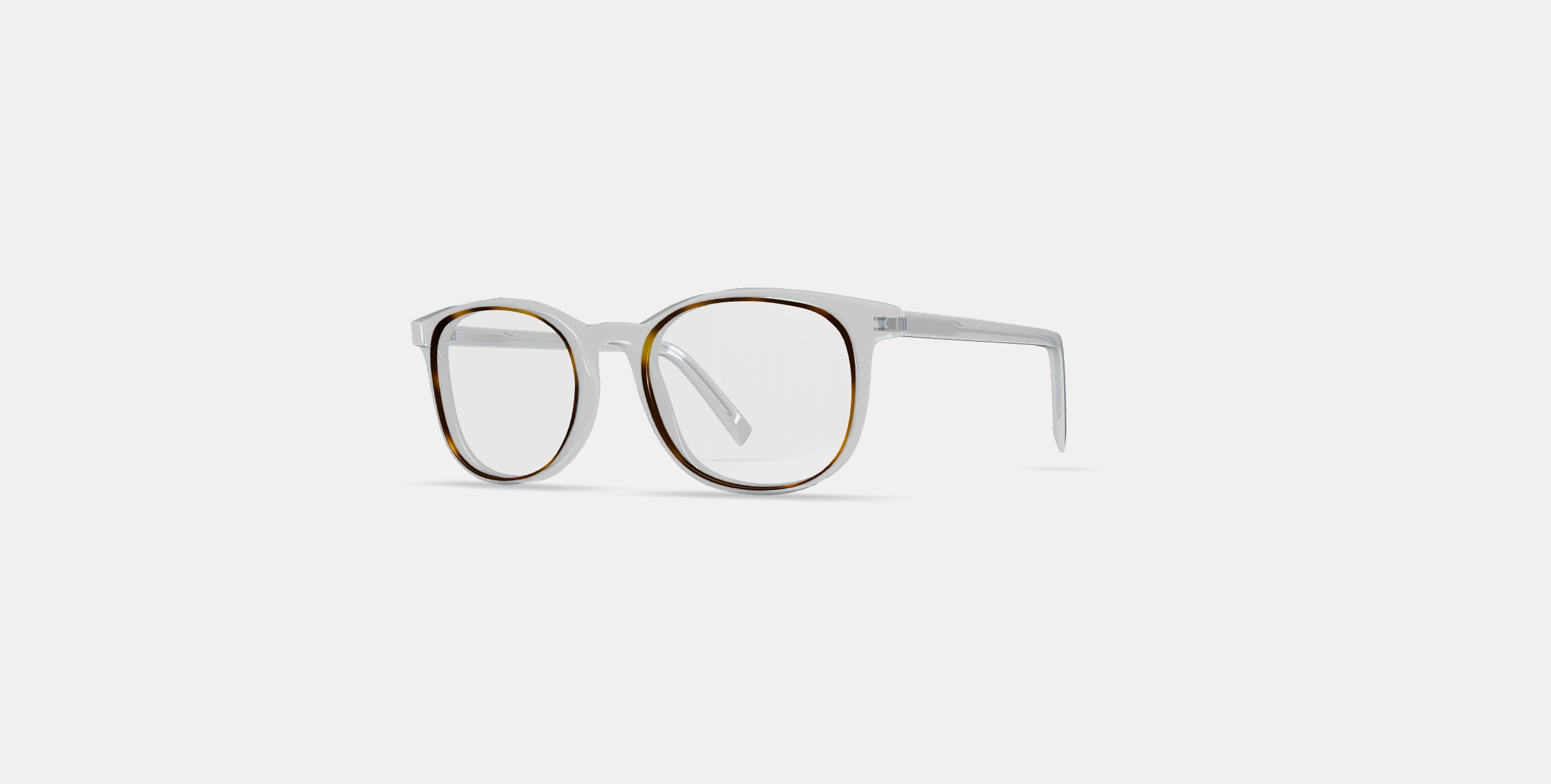 Durand Eyeglasses in Crystal with Oak Barrel 3D model_12