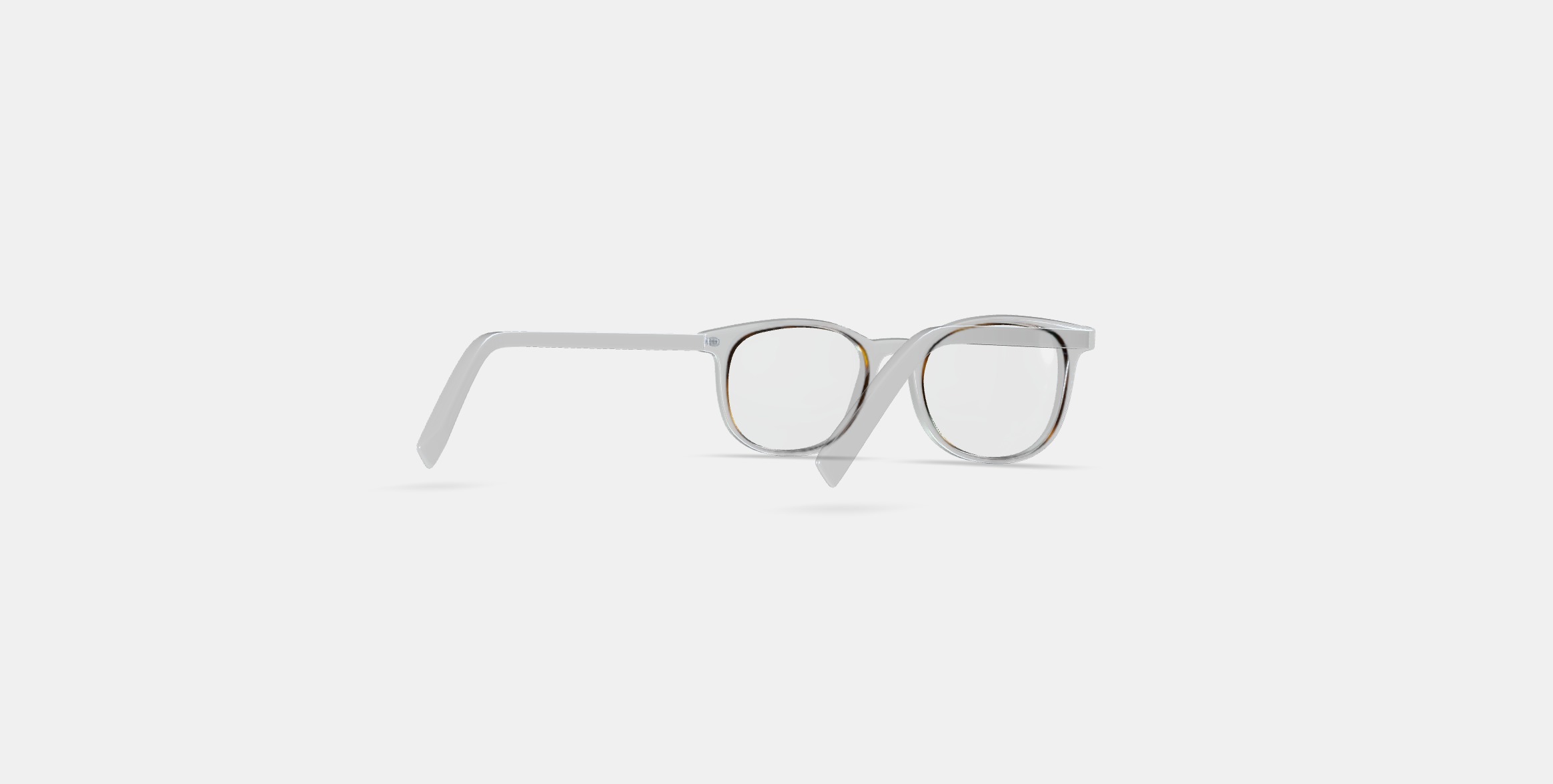 Durand Eyeglasses in Crystal with Oak Barrel 3D model_4