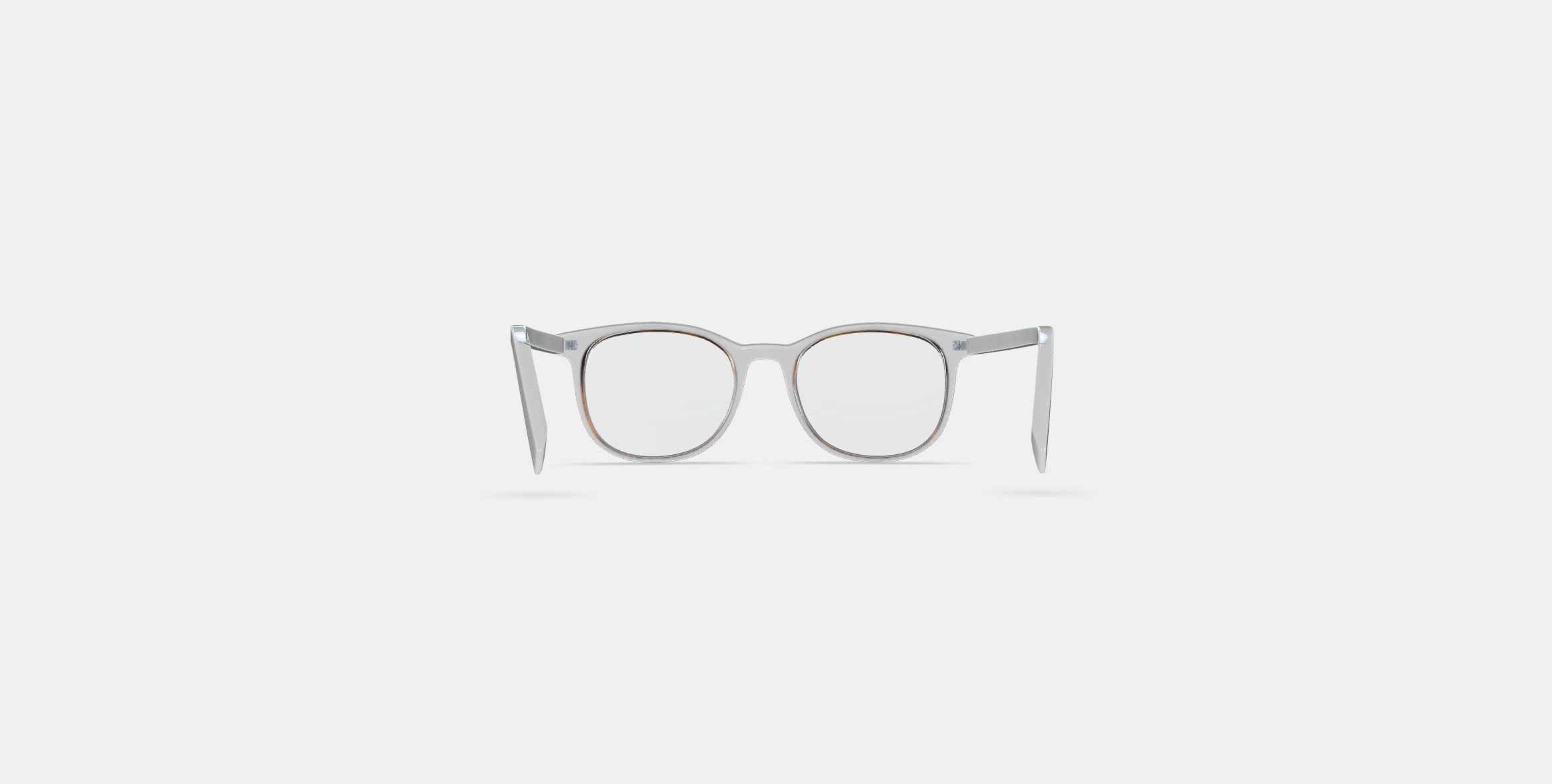 Durand Eyeglasses in Crystal with Oak Barrel 3D model_14