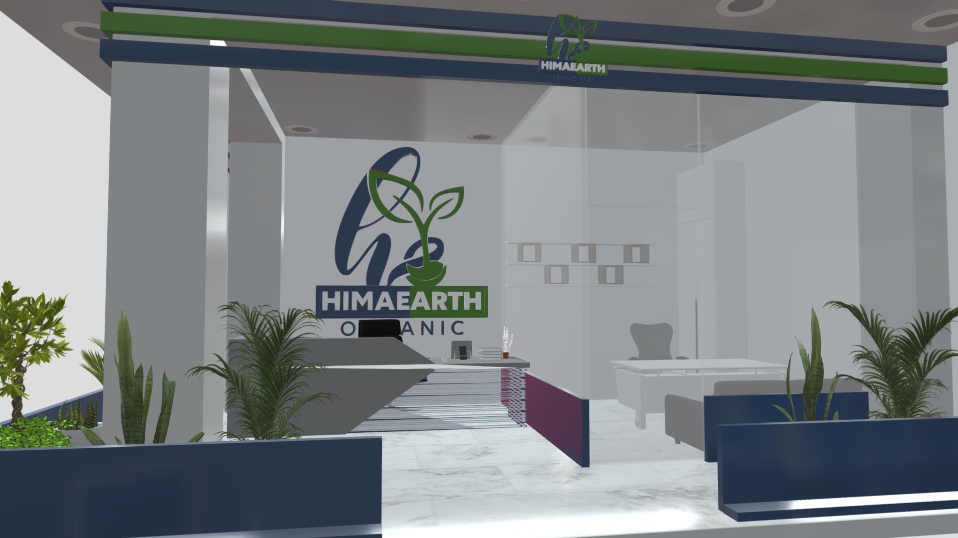 Office Front Exhibition Free 3D model_2