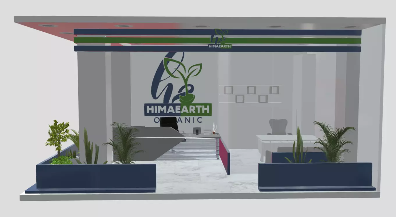 Office Front Exhibition Free 3D model_0