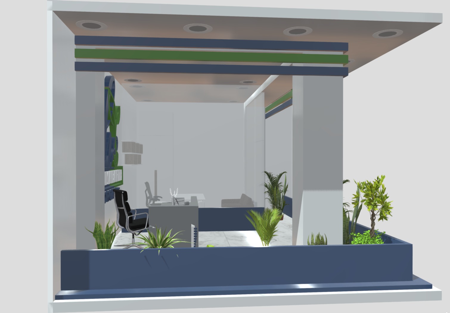 Office Front Exhibition Free 3D model_3