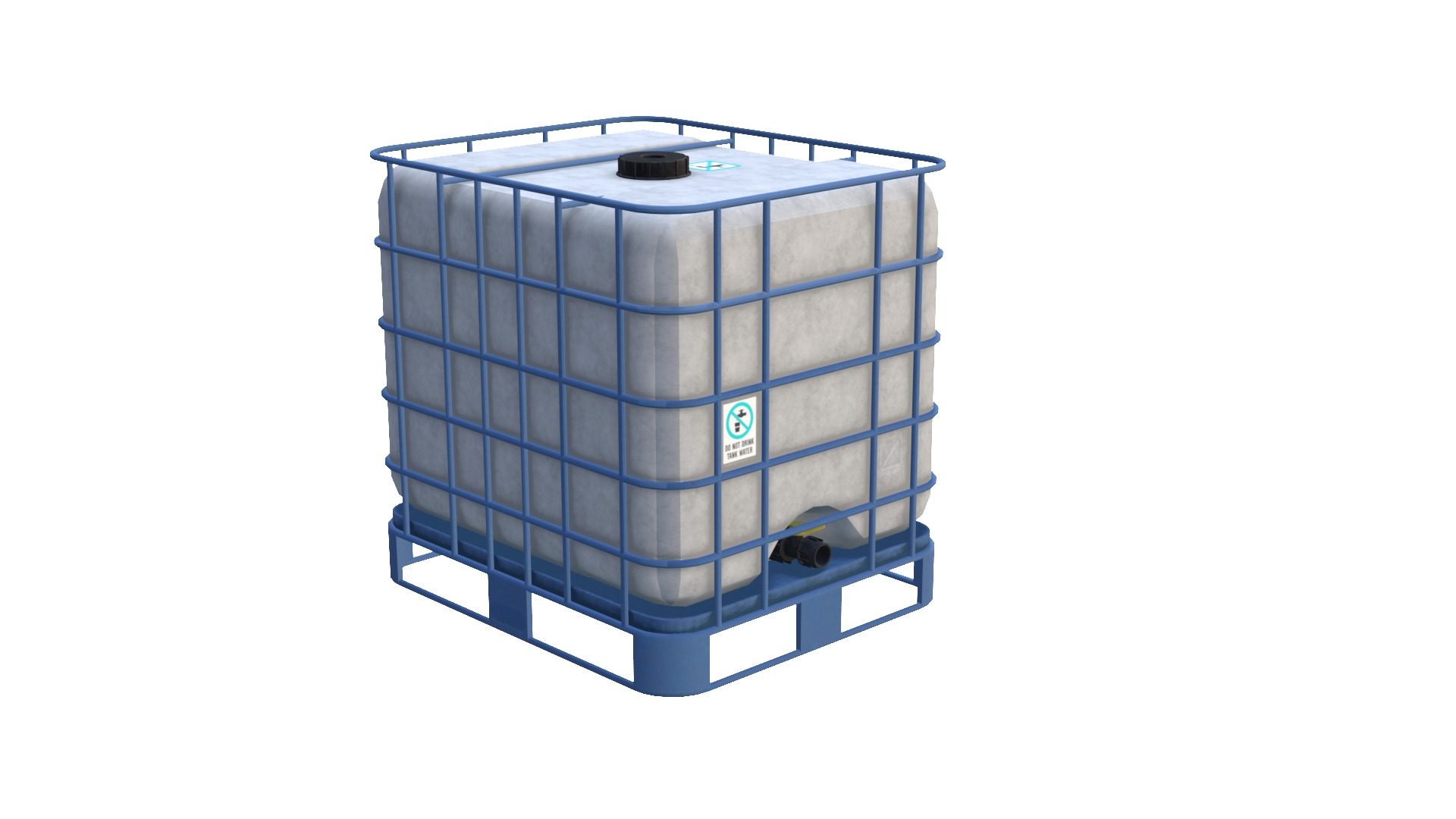 Water Tank Low Poly 3D Model Low-poly 3D model_1