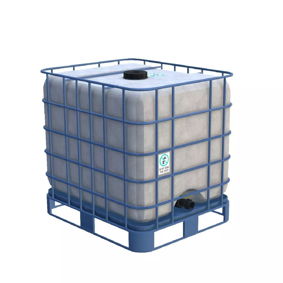 Water Tank Low Poly 3D Model Low-poly 3D model_0