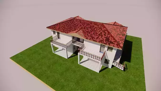 italian residential house  3D model