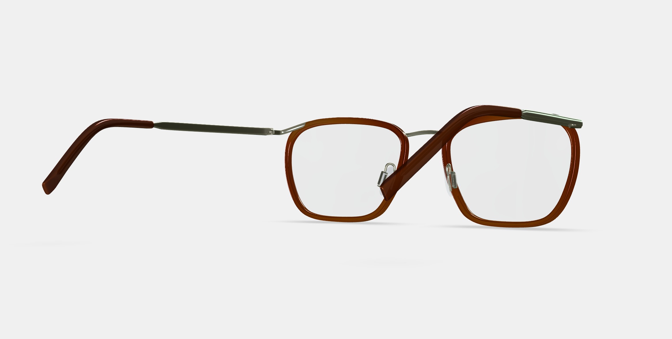 Callen Eyeglasses in Cacao Crystal with Riesling 3D model_6