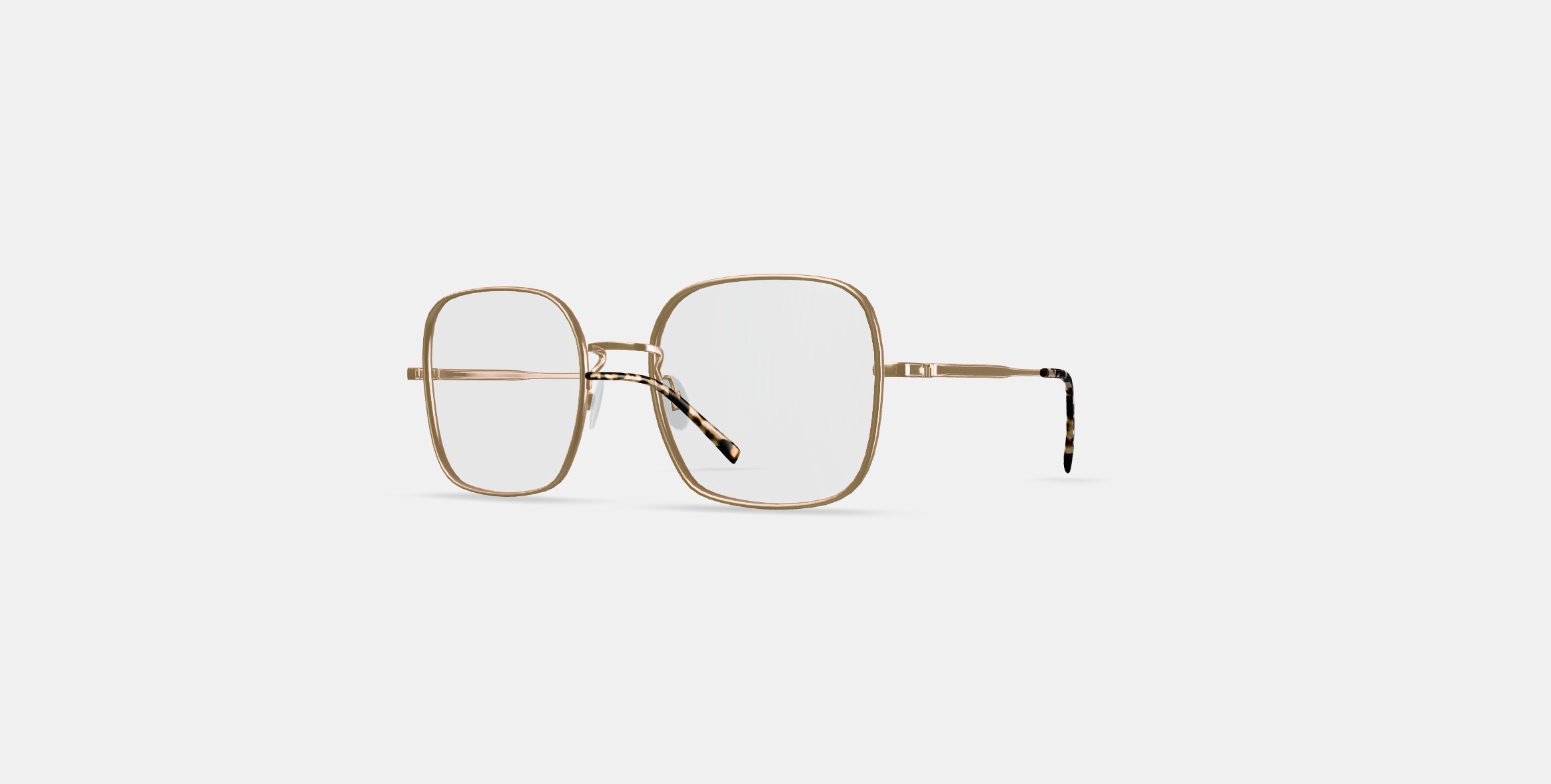 Aniyah Eyeglasses in Polished Gold 3D model_12