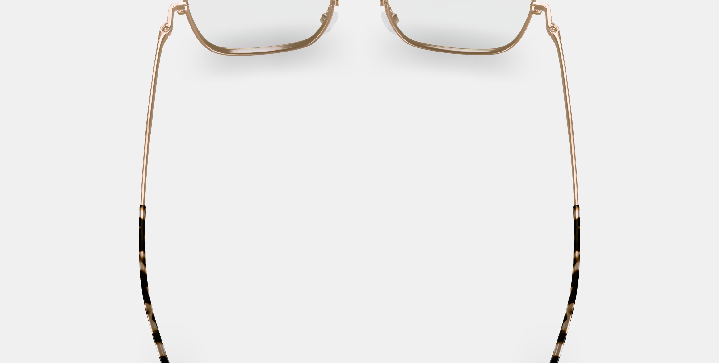 Aniyah Eyeglasses in Polished Gold 3D model_3