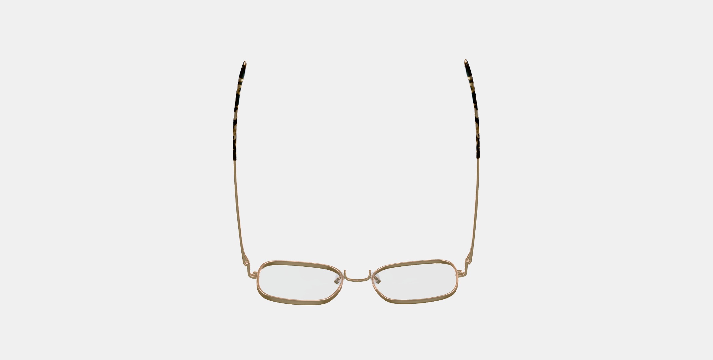 Aniyah Eyeglasses in Polished Gold 3D model_6
