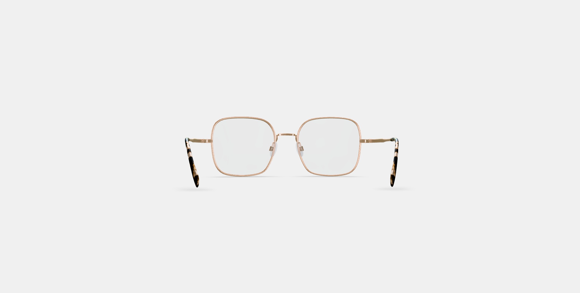 Aniyah Eyeglasses in Polished Gold 3D model_14