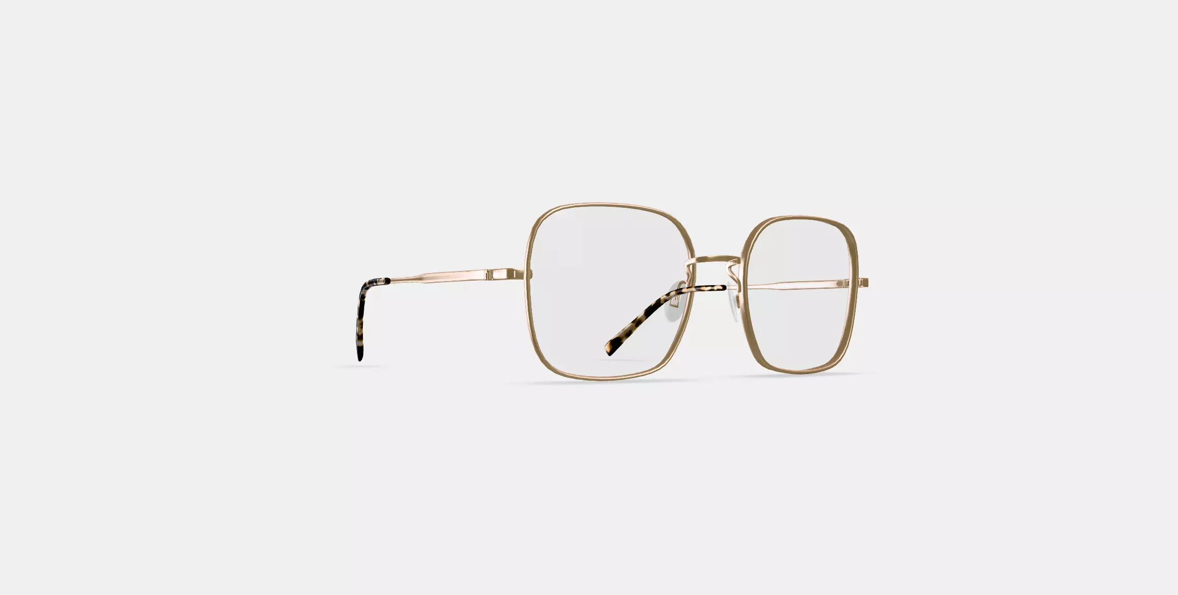 Aniyah Eyeglasses in Polished Gold 3D model_0