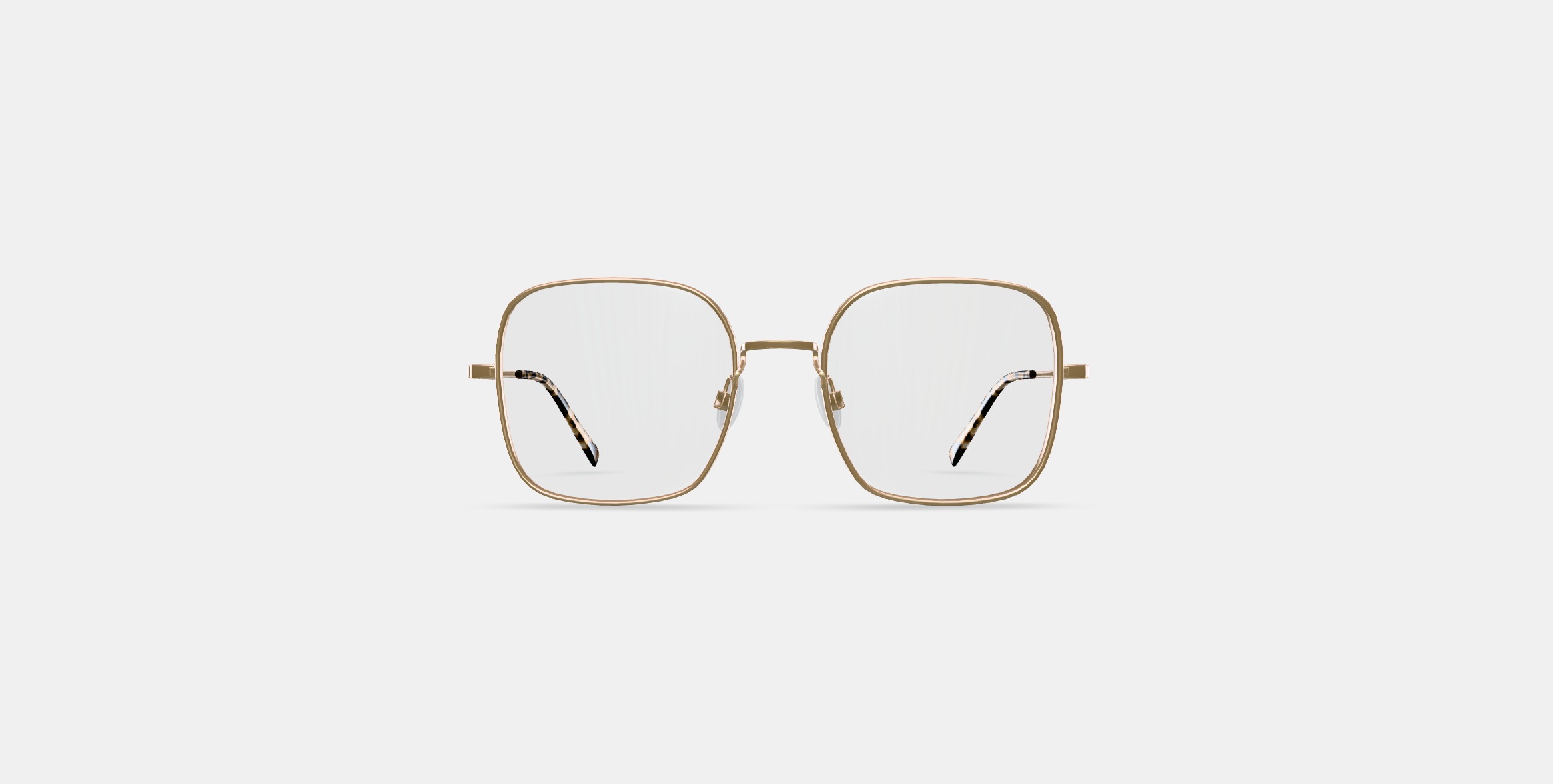 Aniyah Eyeglasses in Polished Gold 3D model_10