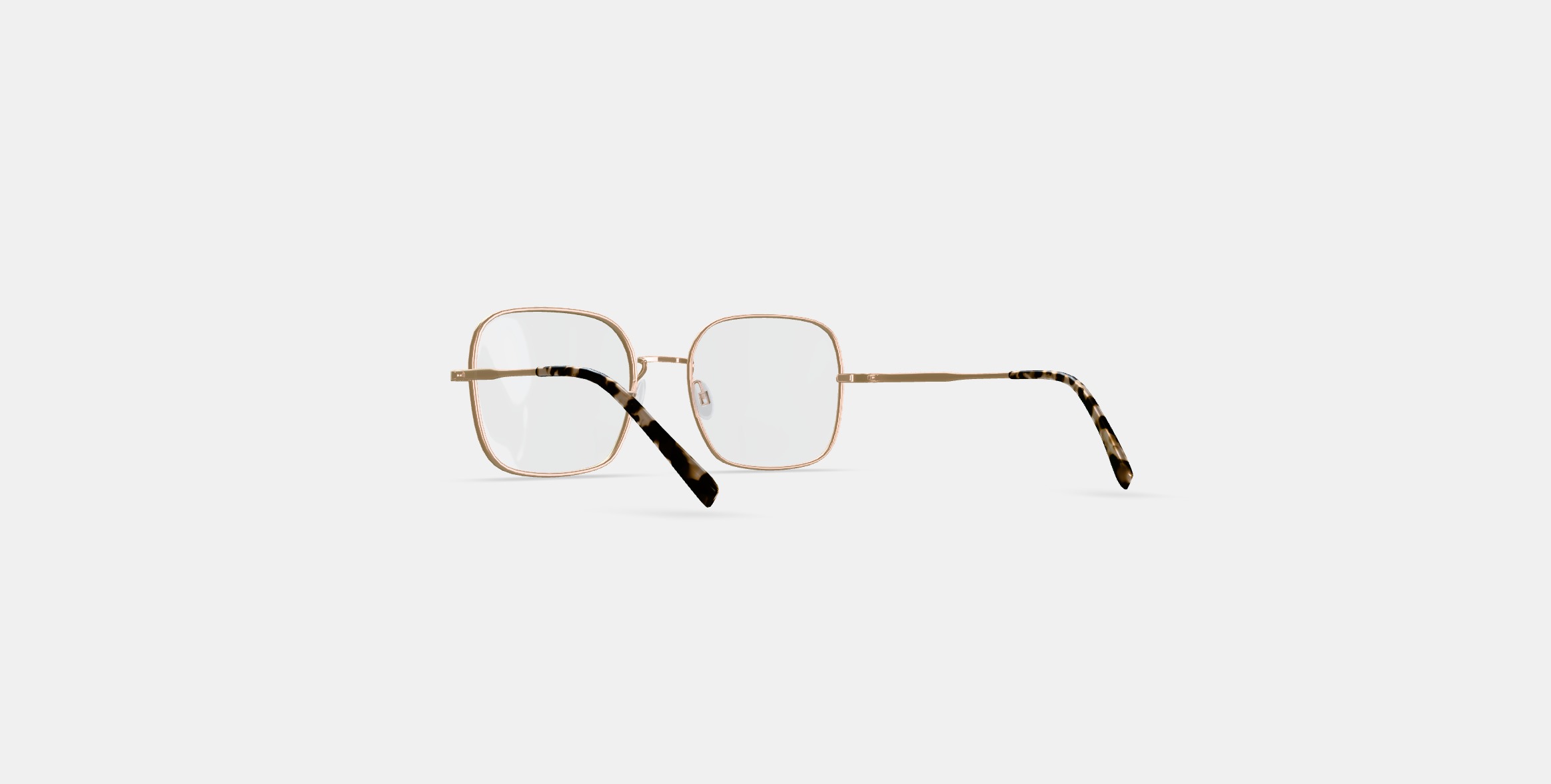 Aniyah Eyeglasses in Polished Gold 3D model_16