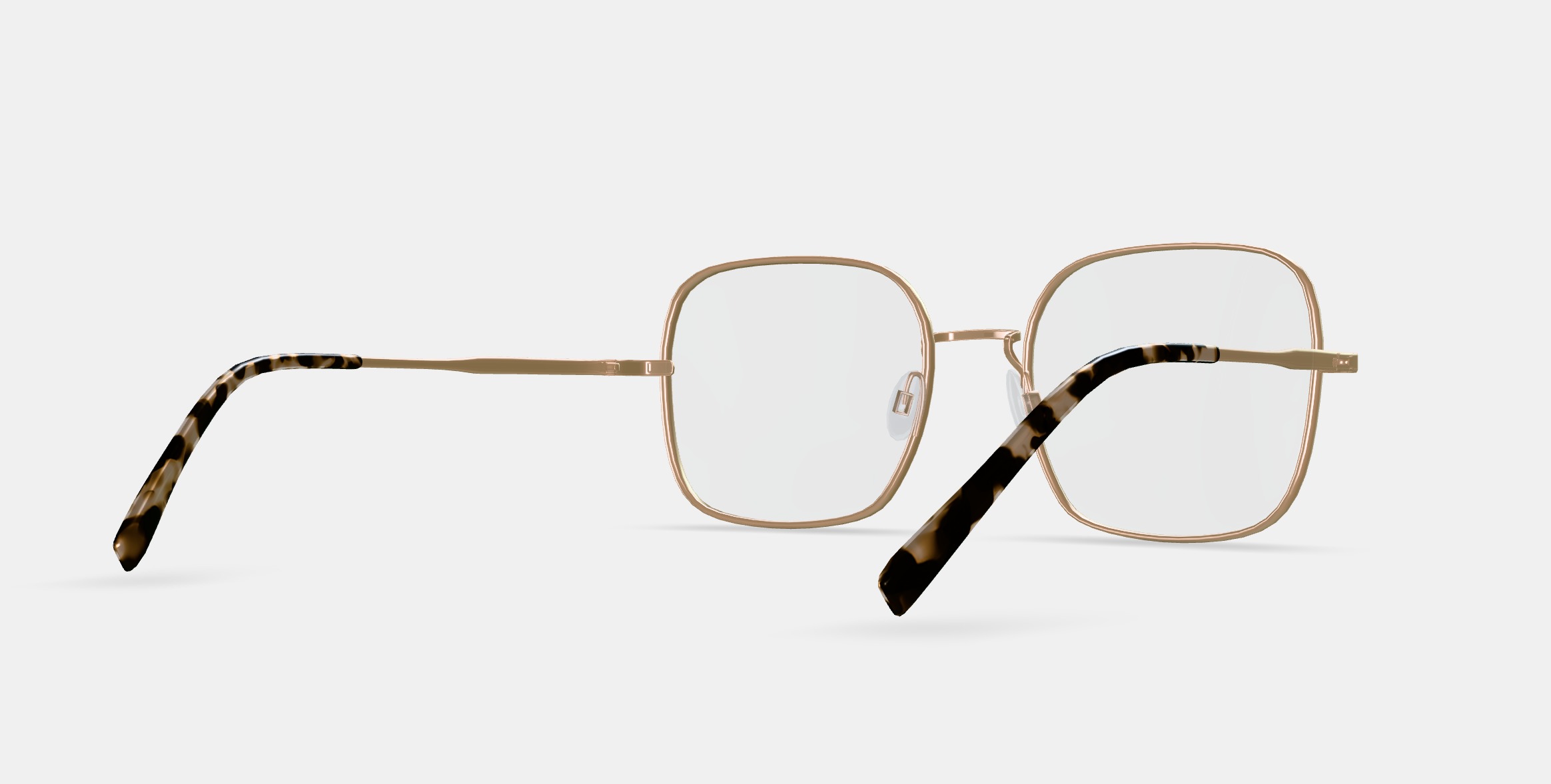 Aniyah Eyeglasses in Polished Gold 3D model_7