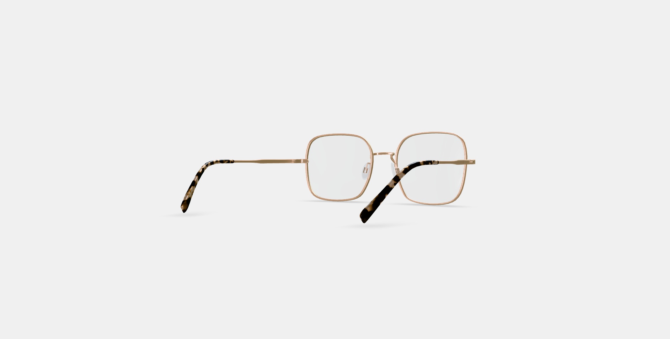 Aniyah Eyeglasses in Polished Gold 3D model_4