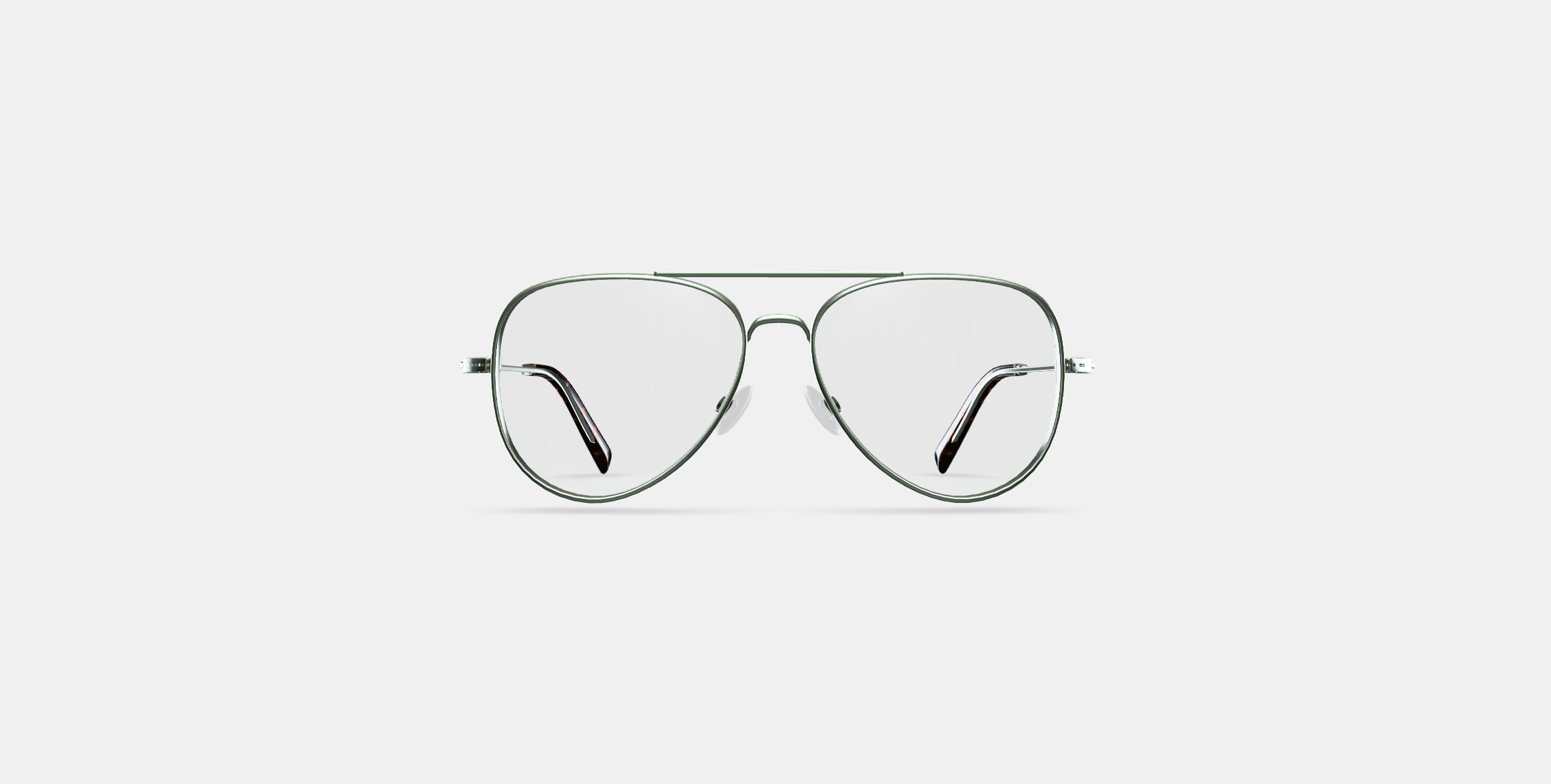 Raider Eyeglasses in Polished Silver 3D model_10