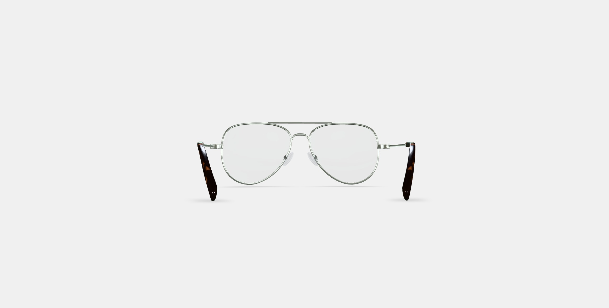 Raider Eyeglasses in Polished Silver 3D model_14