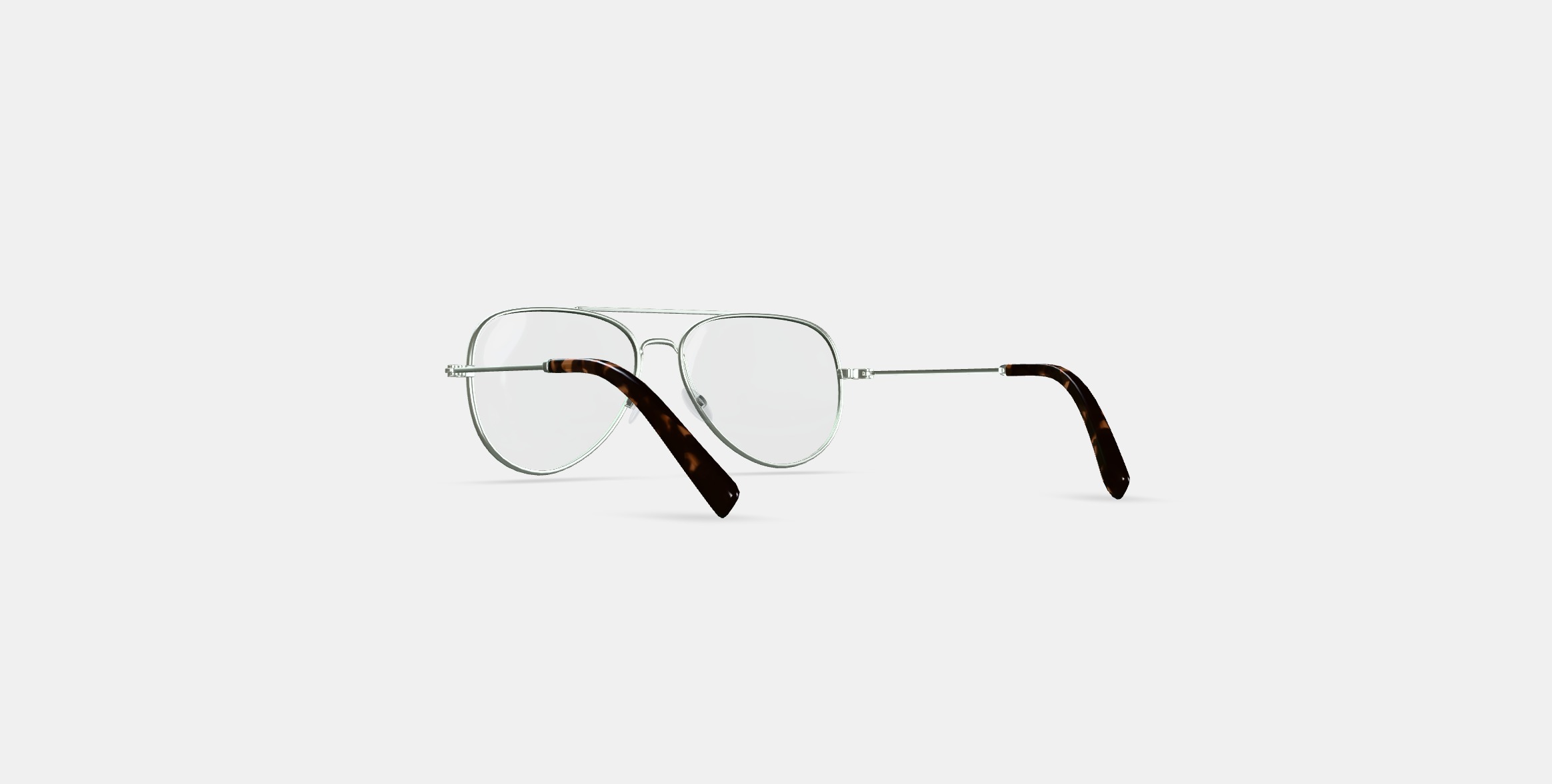 Raider Eyeglasses in Polished Silver 3D model_16