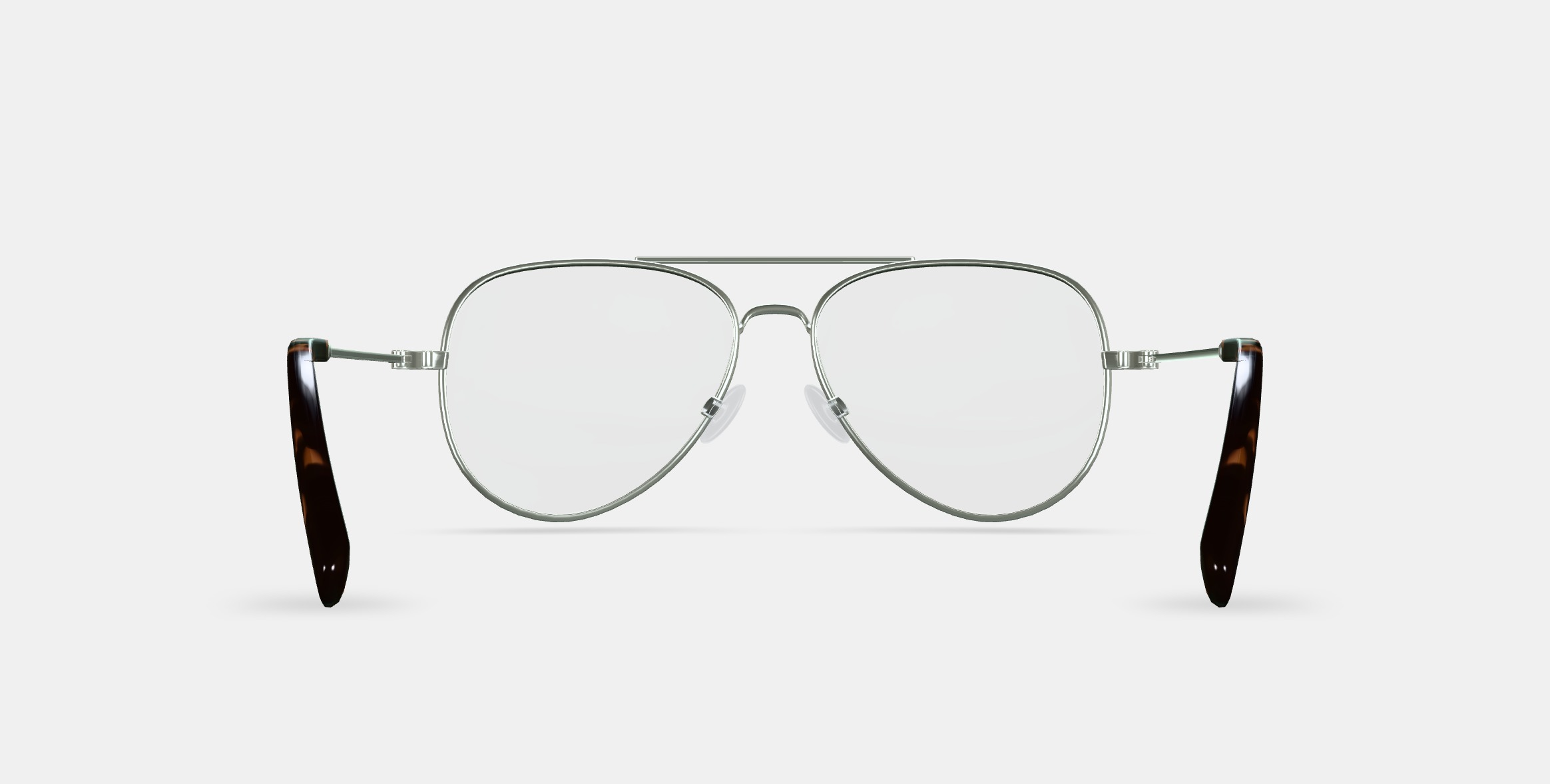Raider Eyeglasses in Polished Silver 3D model_15