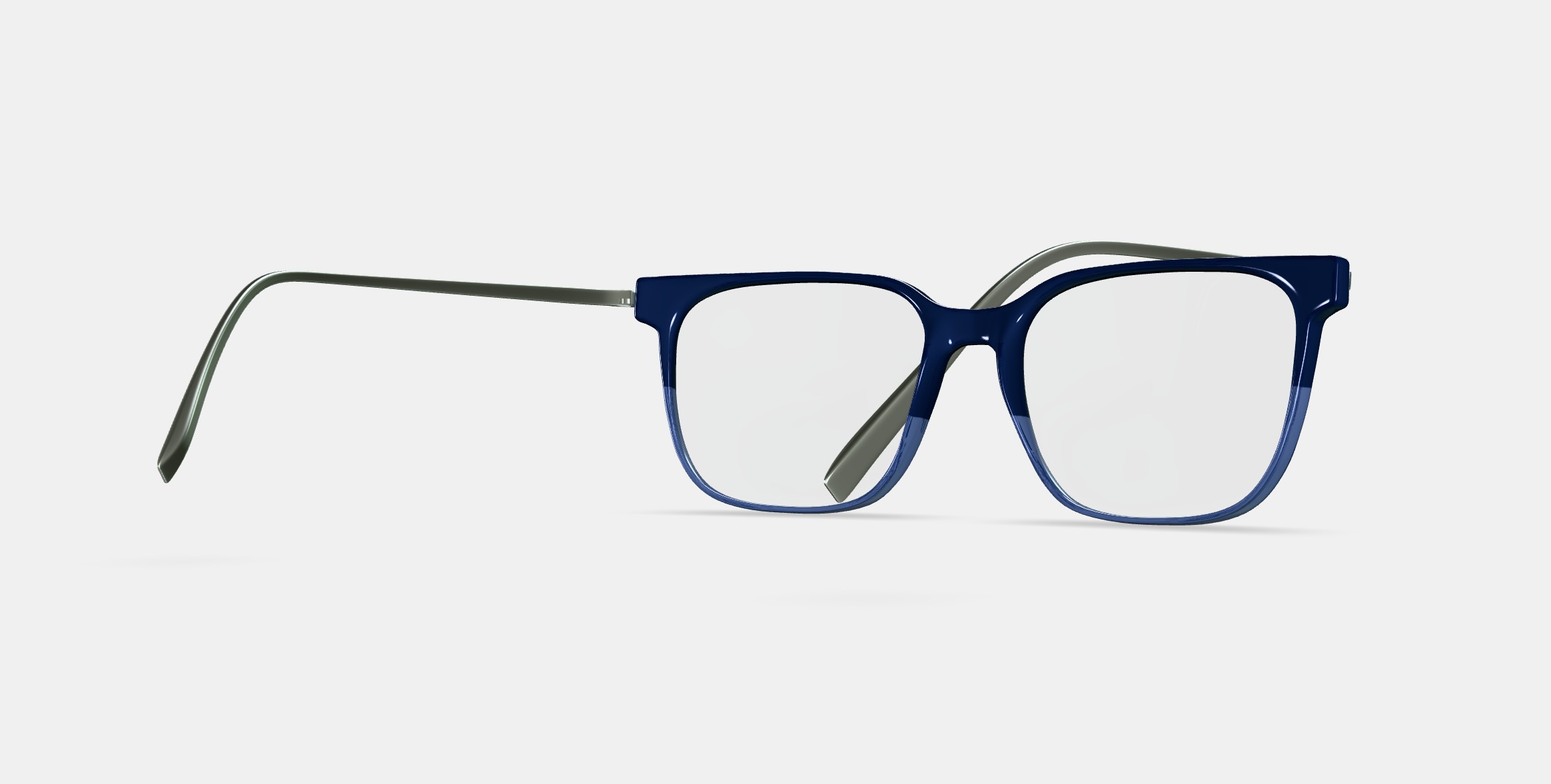 Caleb Eyeglasses in Midnight Fade with Polished Silver 3D model_6