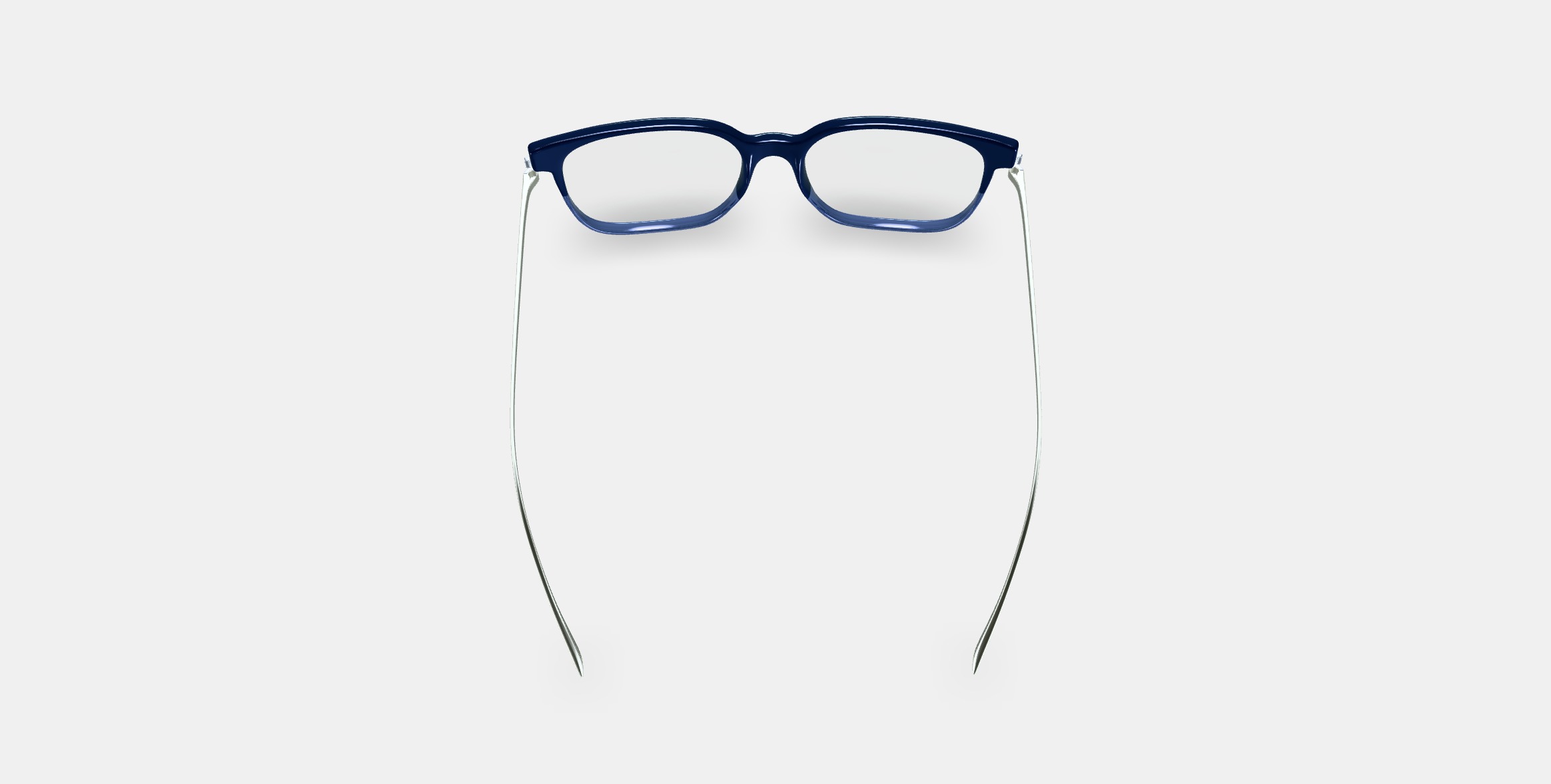 Caleb Eyeglasses in Midnight Fade with Polished Silver 3D model_3