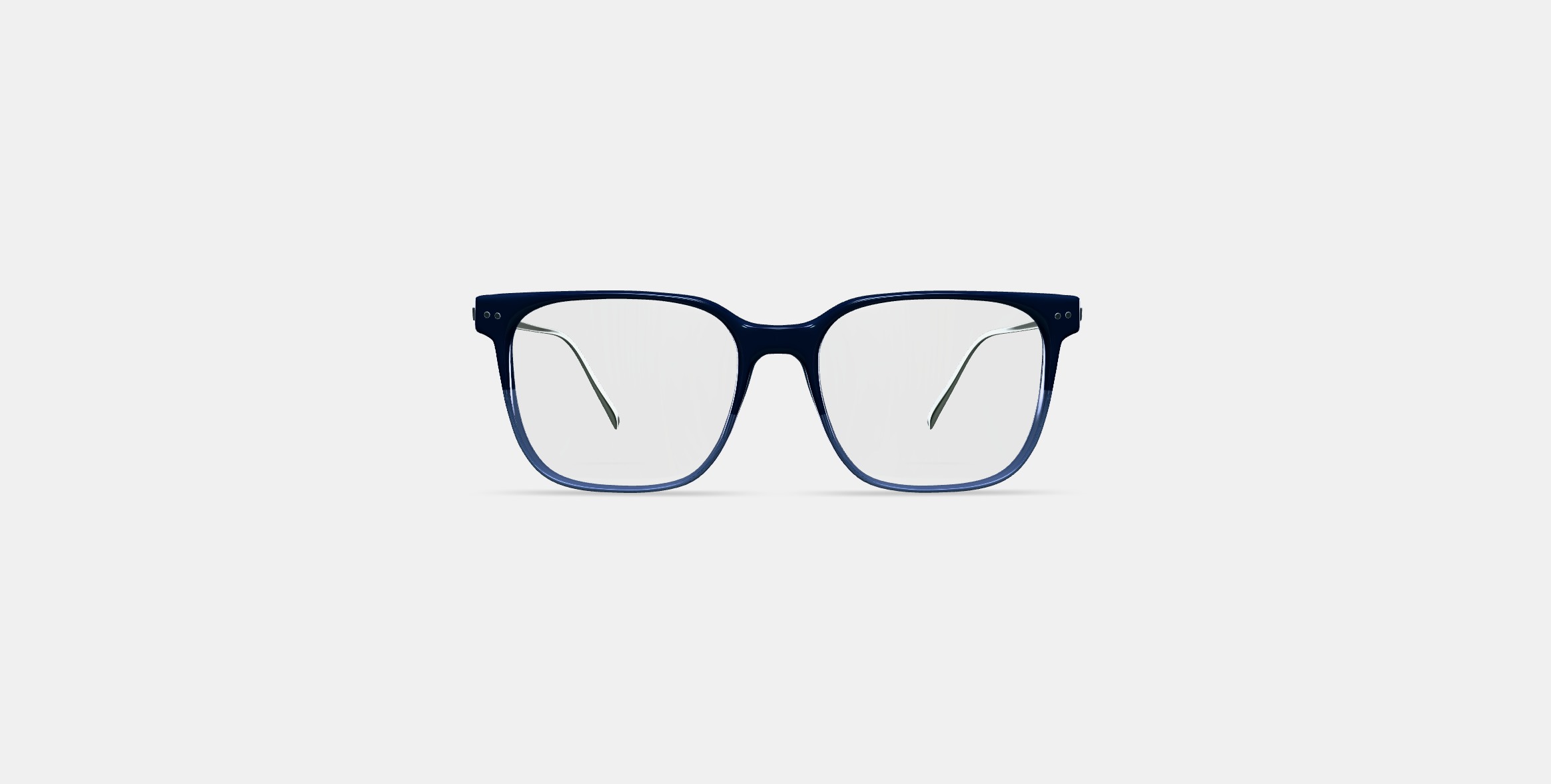 Caleb Eyeglasses in Midnight Fade with Polished Silver 3D model_10