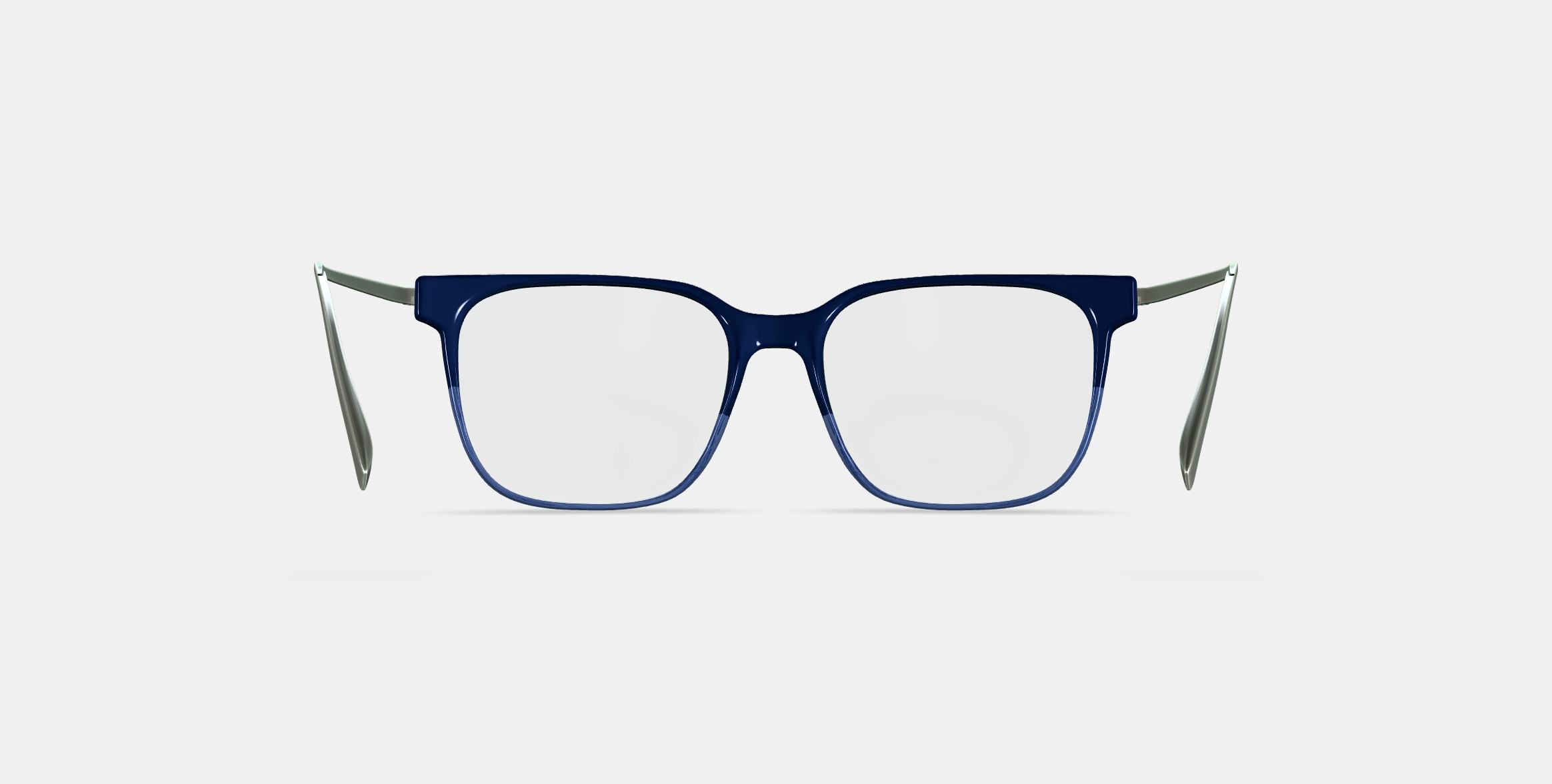 Caleb Eyeglasses in Midnight Fade with Polished Silver 3D model_15