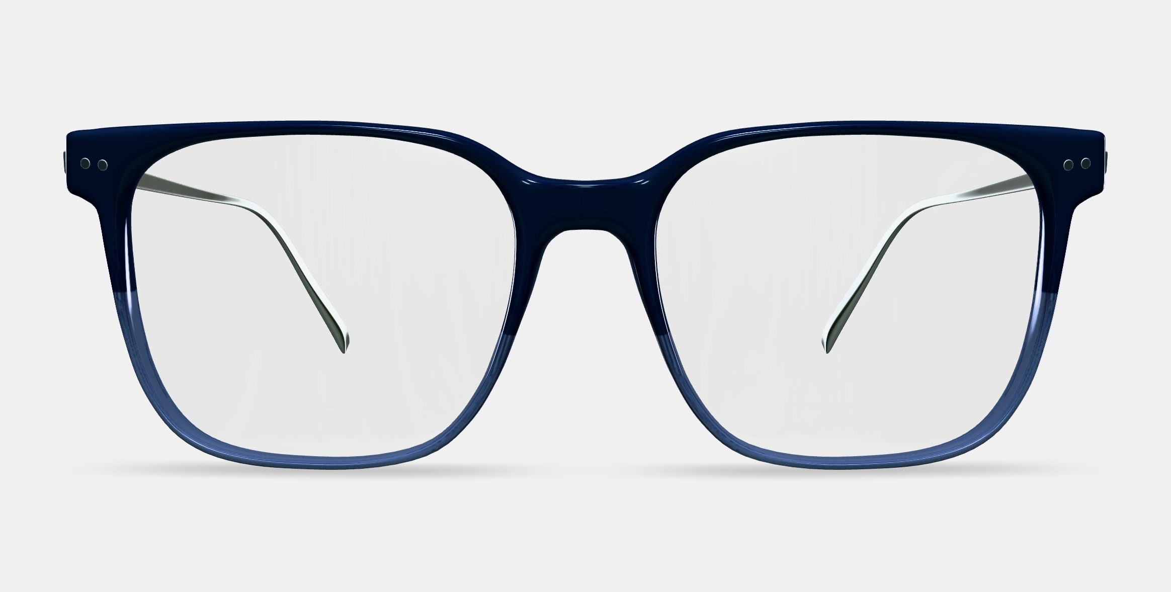 Caleb Eyeglasses in Midnight Fade with Polished Silver 3D model_11