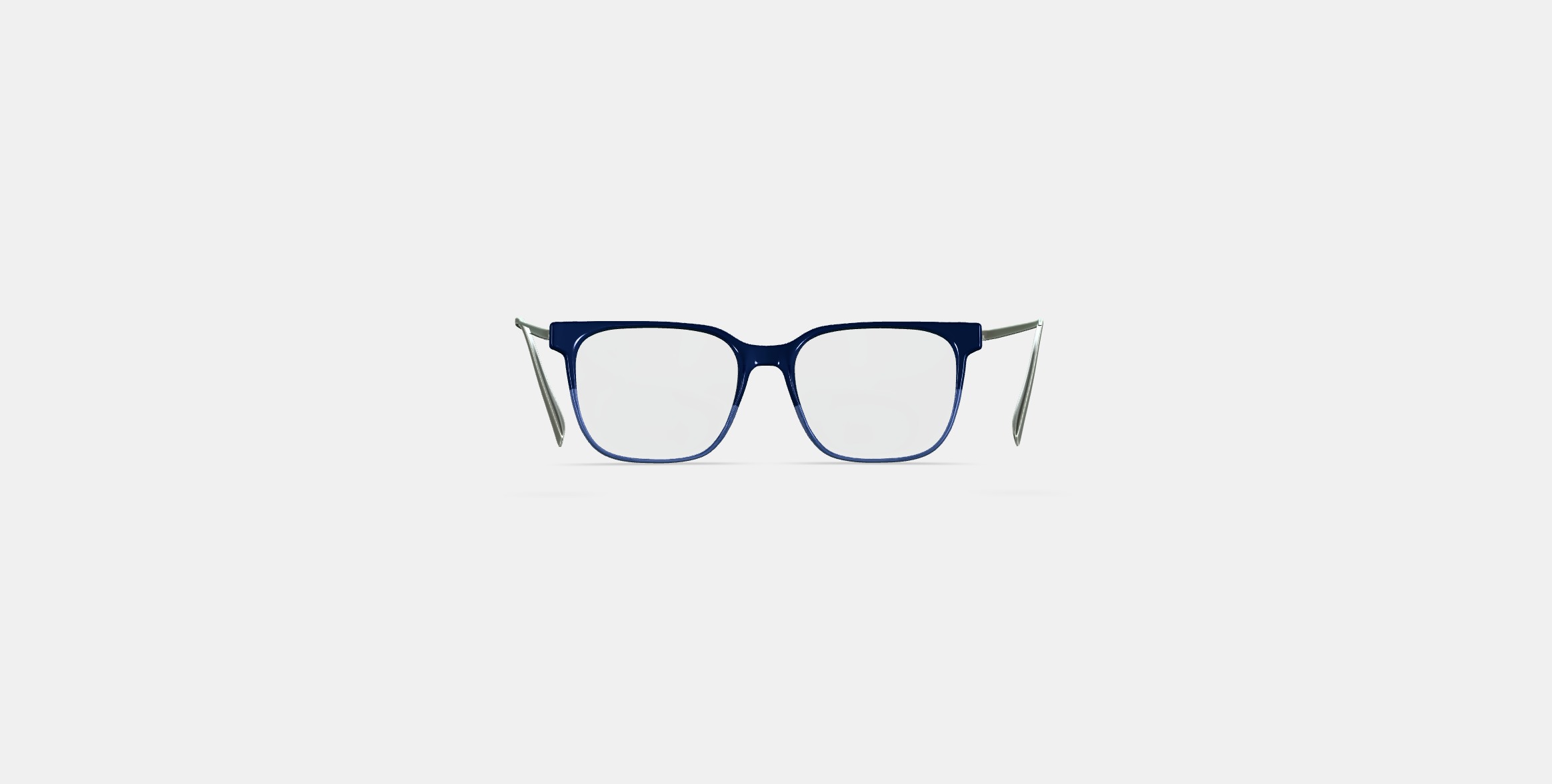 Caleb Eyeglasses in Midnight Fade with Polished Silver 3D model_14