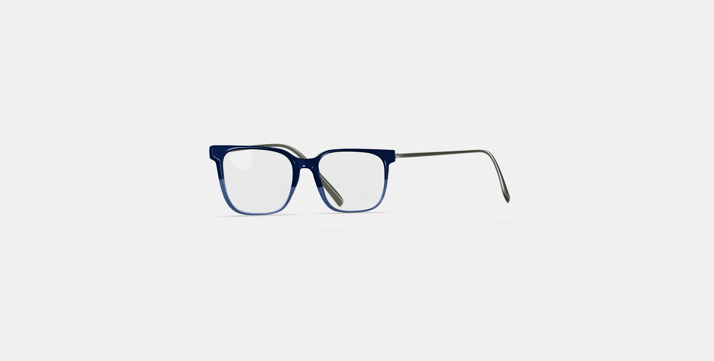 Caleb Eyeglasses in Midnight Fade with Polished Silver 3D model_16