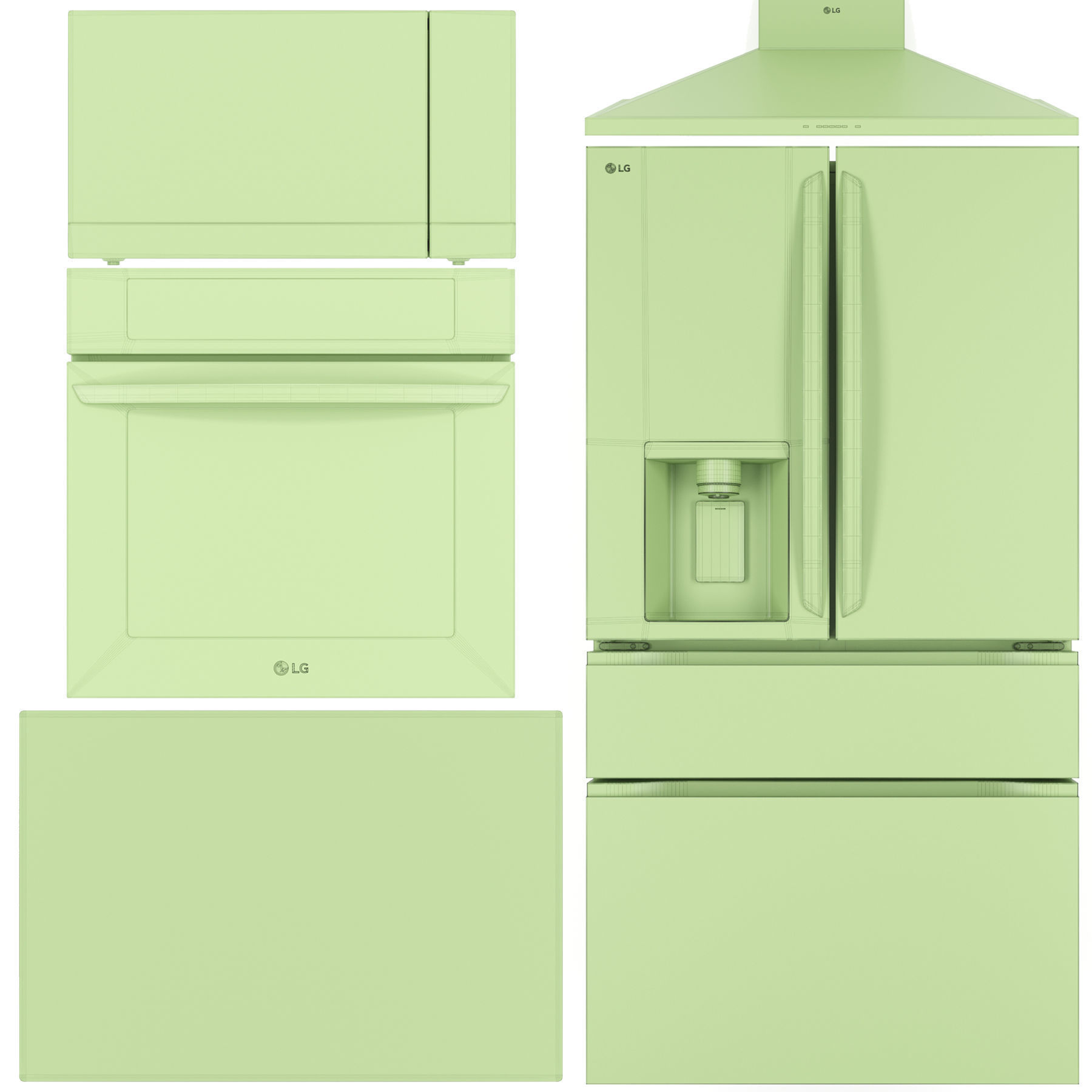 LG kitchen appliances 3D model_6