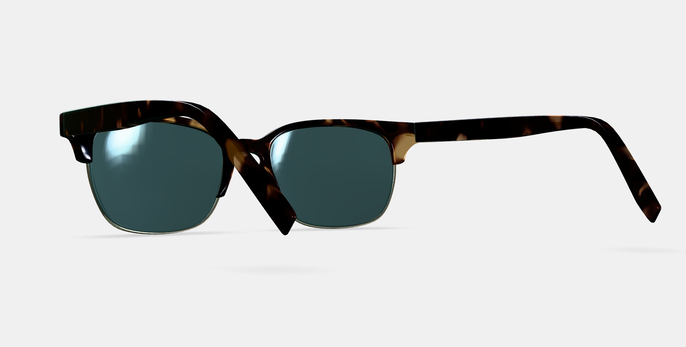 Ames Sunglasses in Whiskey Tortoise with Riesling 3D model_3