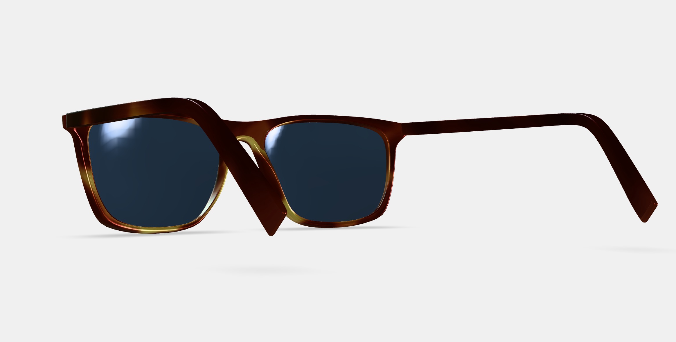 Fletcher Sunglasses in Rye Tortoise 3D model_2