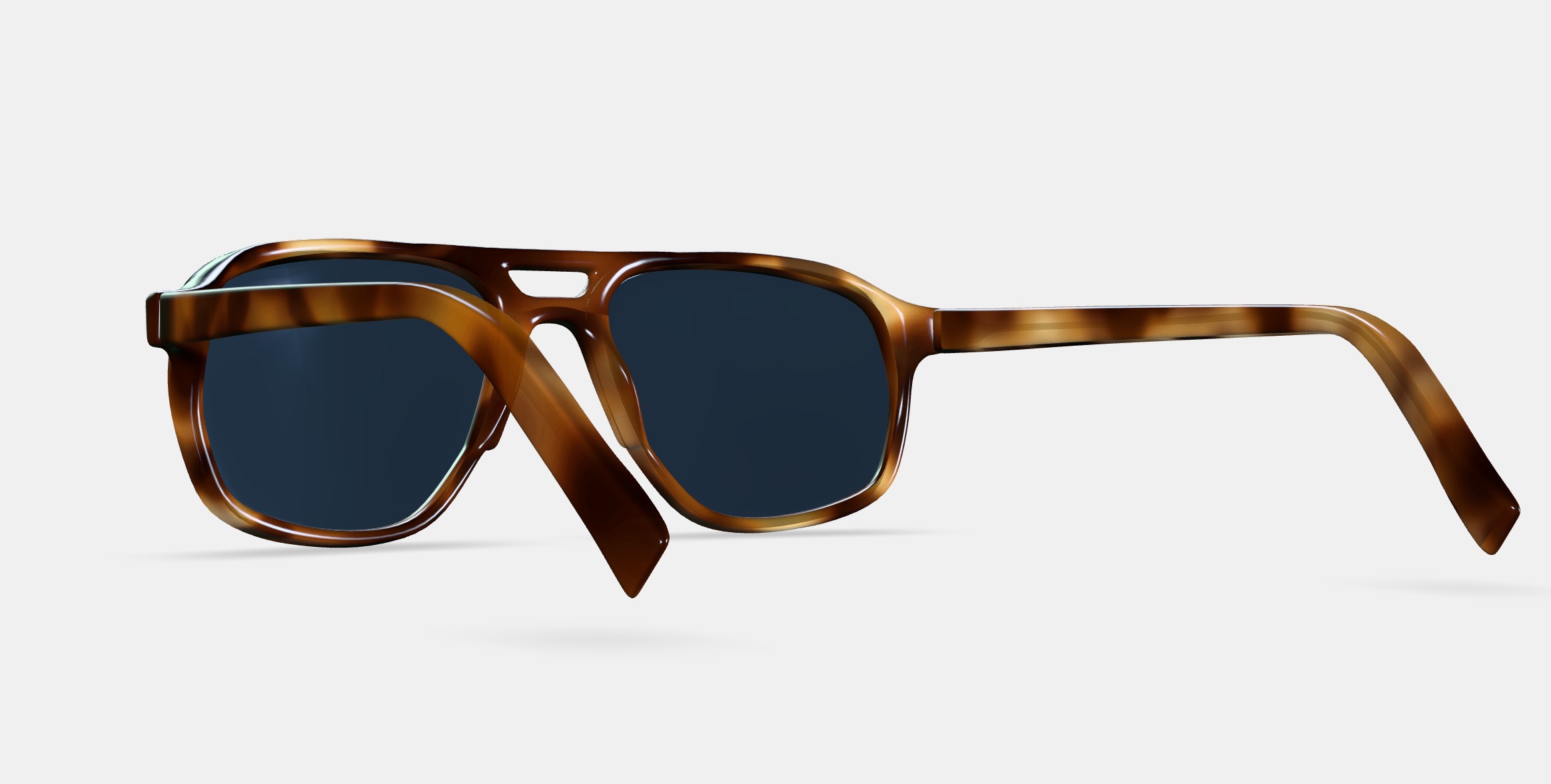 Hatcher Sunglasses in Oak Barrel 3D model_4