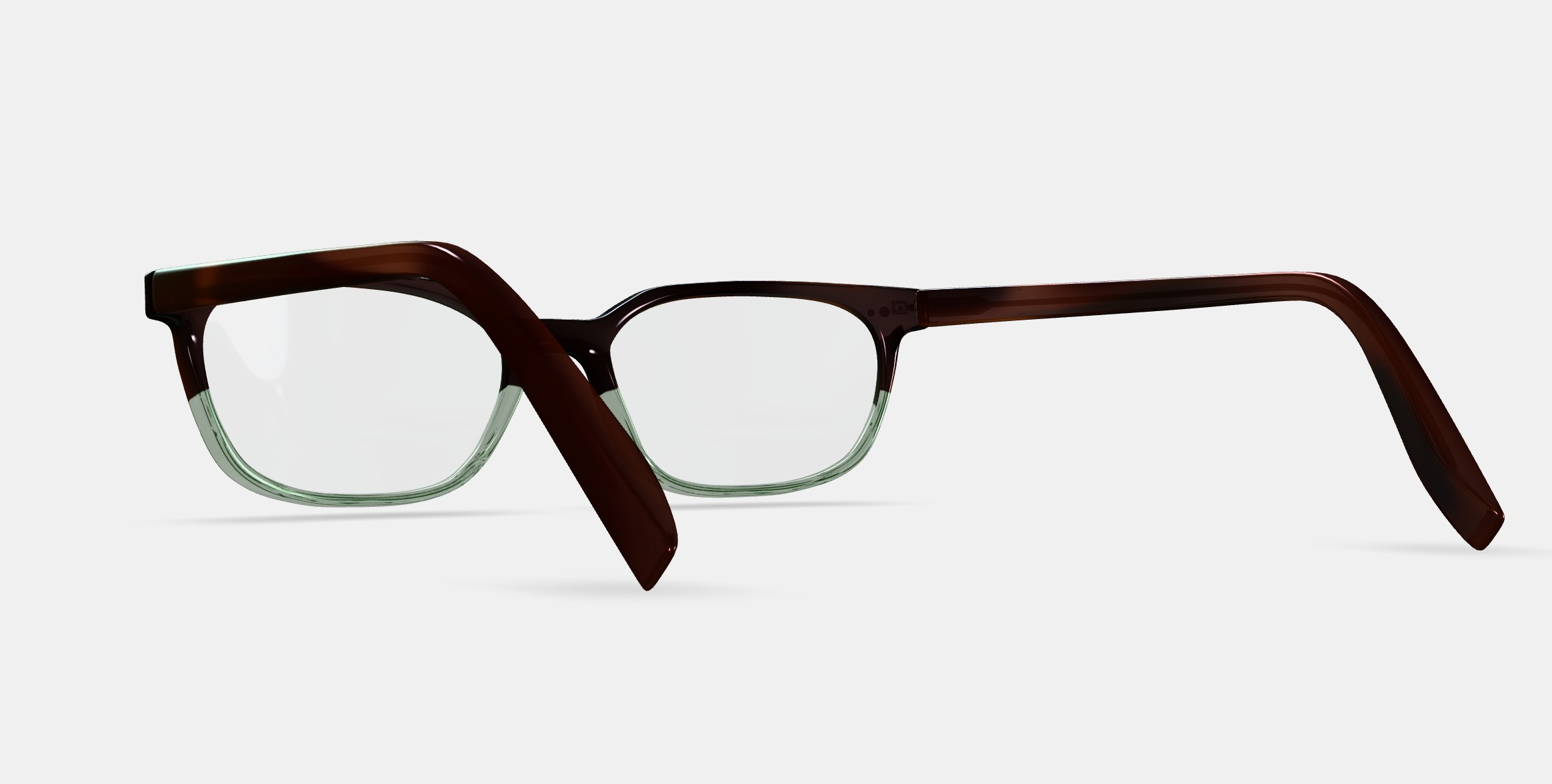 Lawrence Eyeglasses in Green Garnet Fade 3D model_2