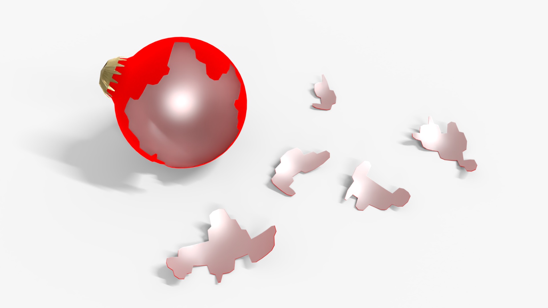 Broken Ornament Low-poly 3D model_3