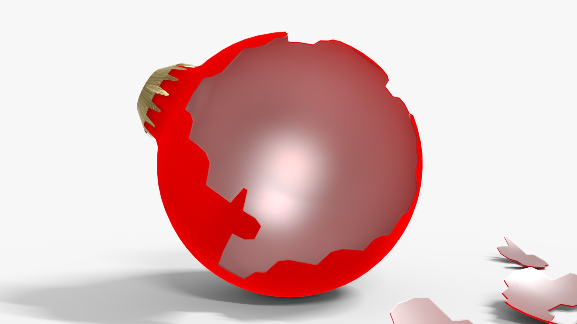 Broken Ornament Low-poly 3D model_2