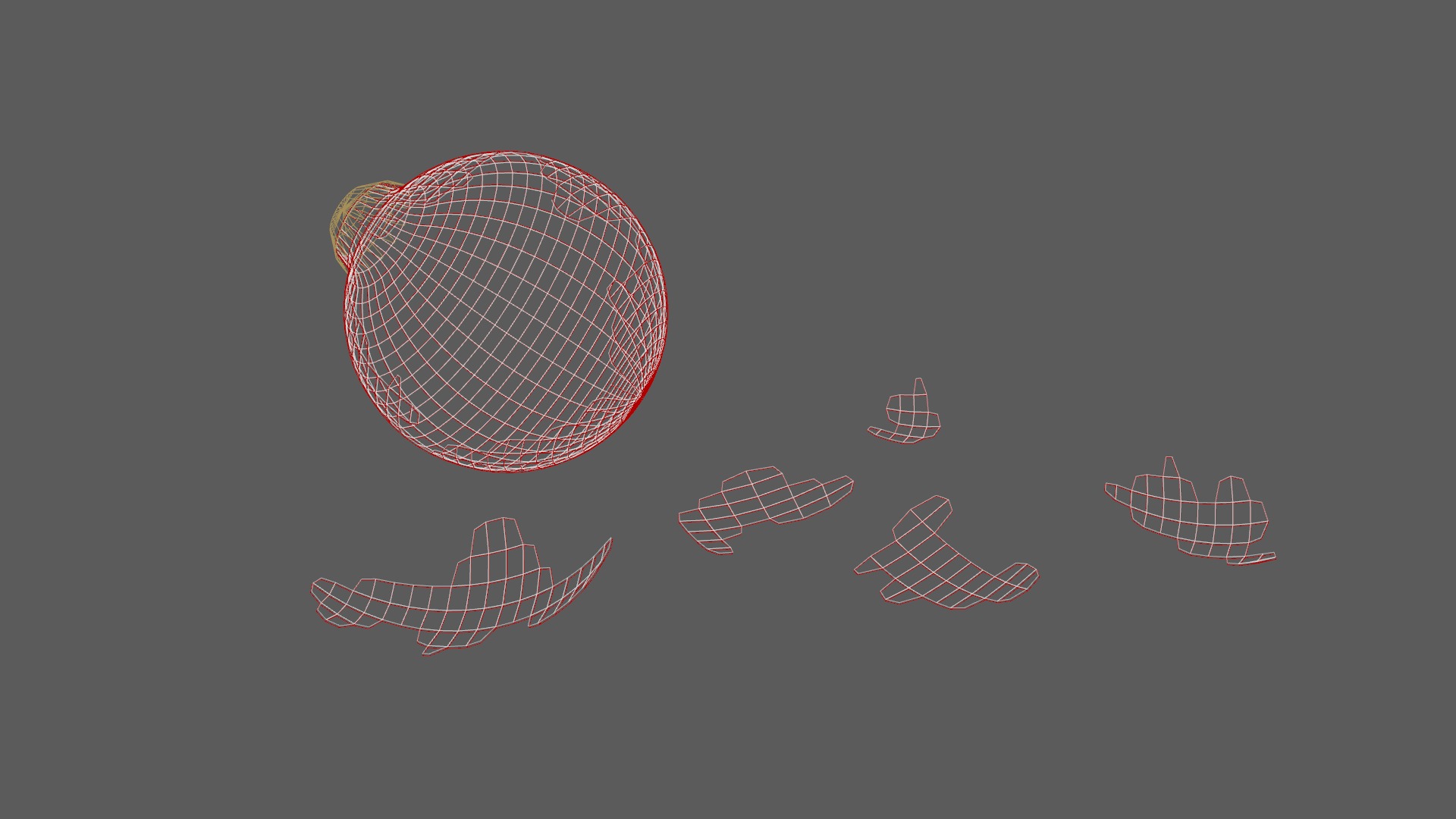 Broken Ornament Low-poly 3D model_9